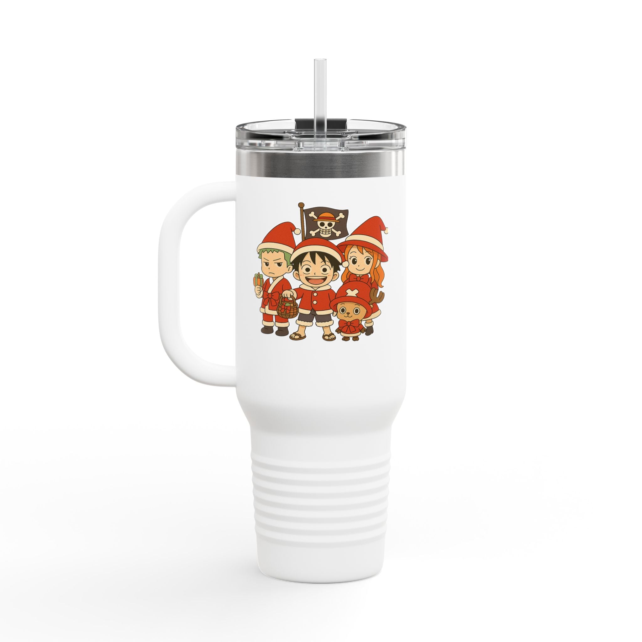 One Piece Christmas Anime Insulated Travel Mug, 40oz