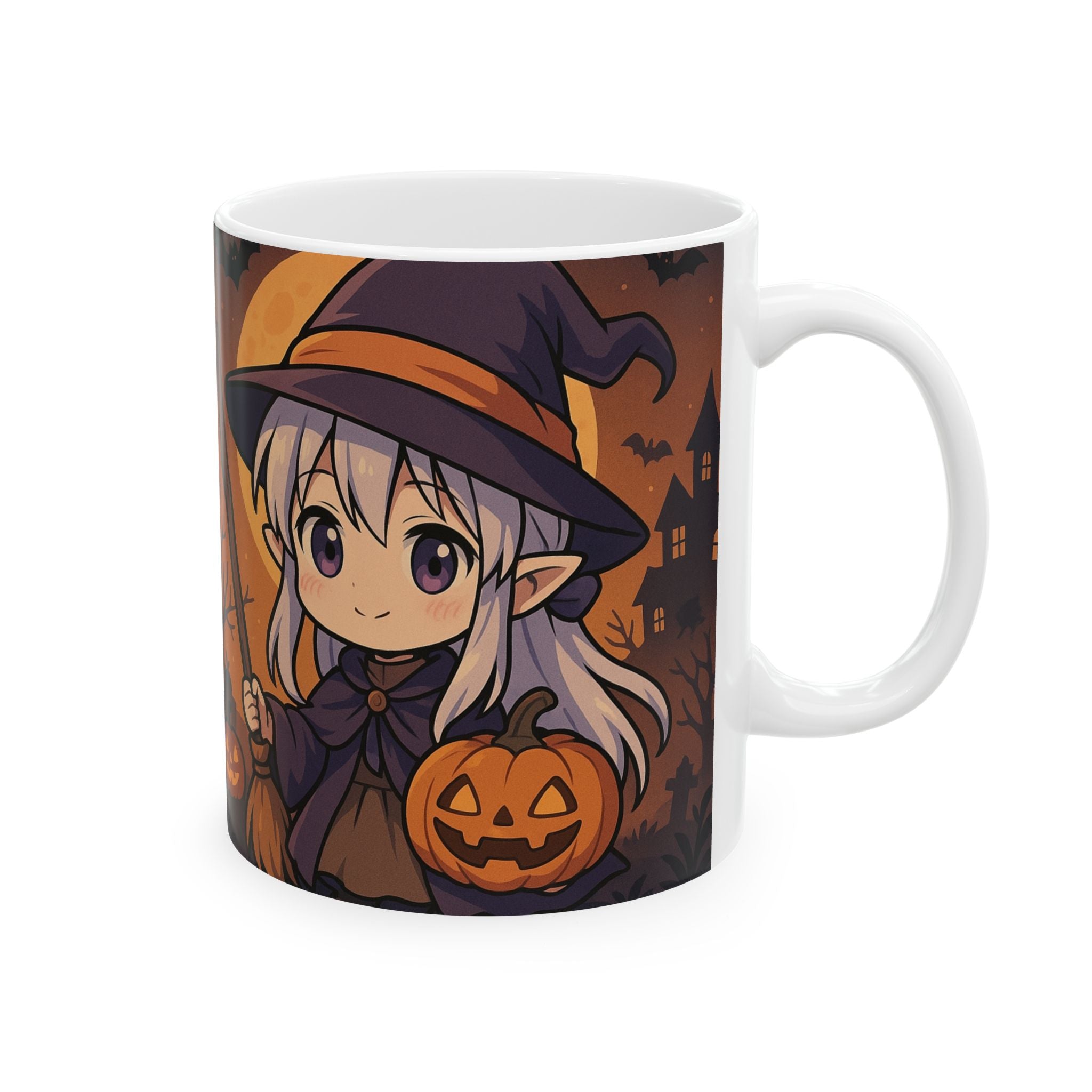 Frieren Anime Halloween Ceramic Mug, (11oz, 15oz)