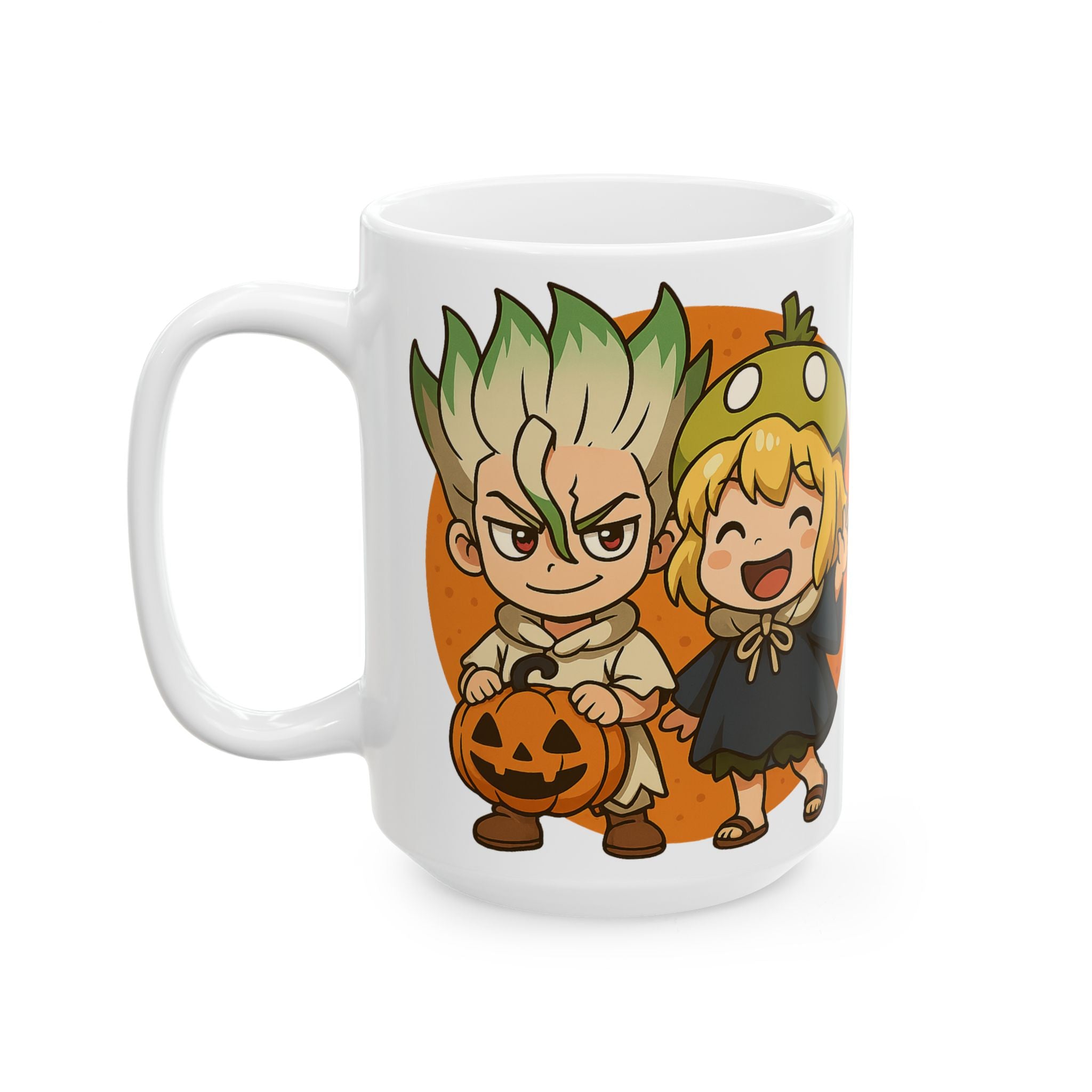 Dr Stone Anime Halloween Ceramic Mug, (11oz, 15oz)