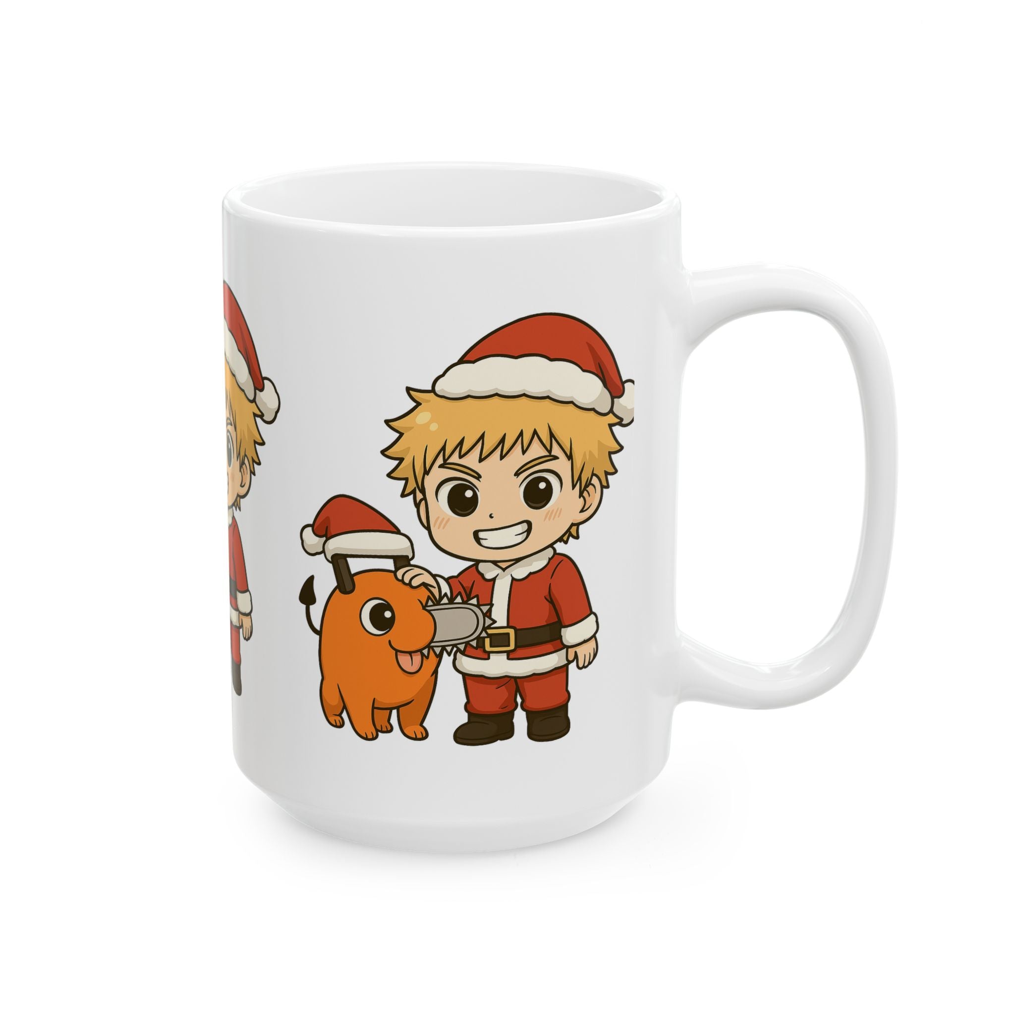 Chainsaw Man Christmas Anime Ceramic Mug, (11oz, 15oz)