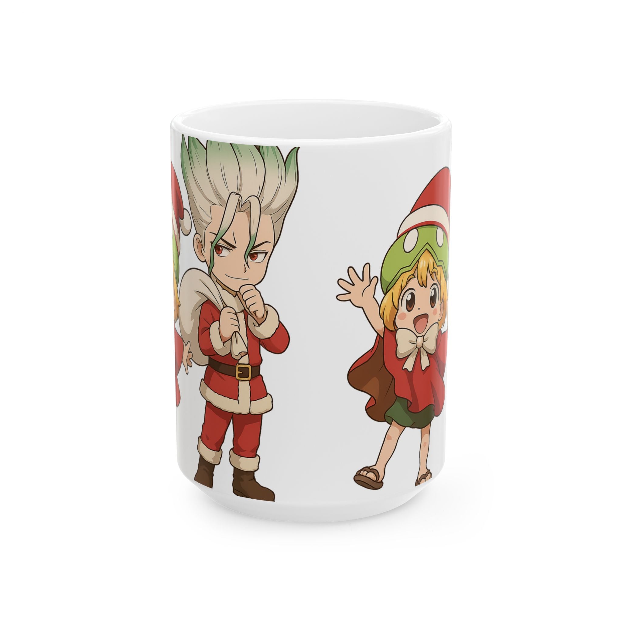 Dr Stone Anime Christmas Ceramic Mug, (11oz, 15oz)