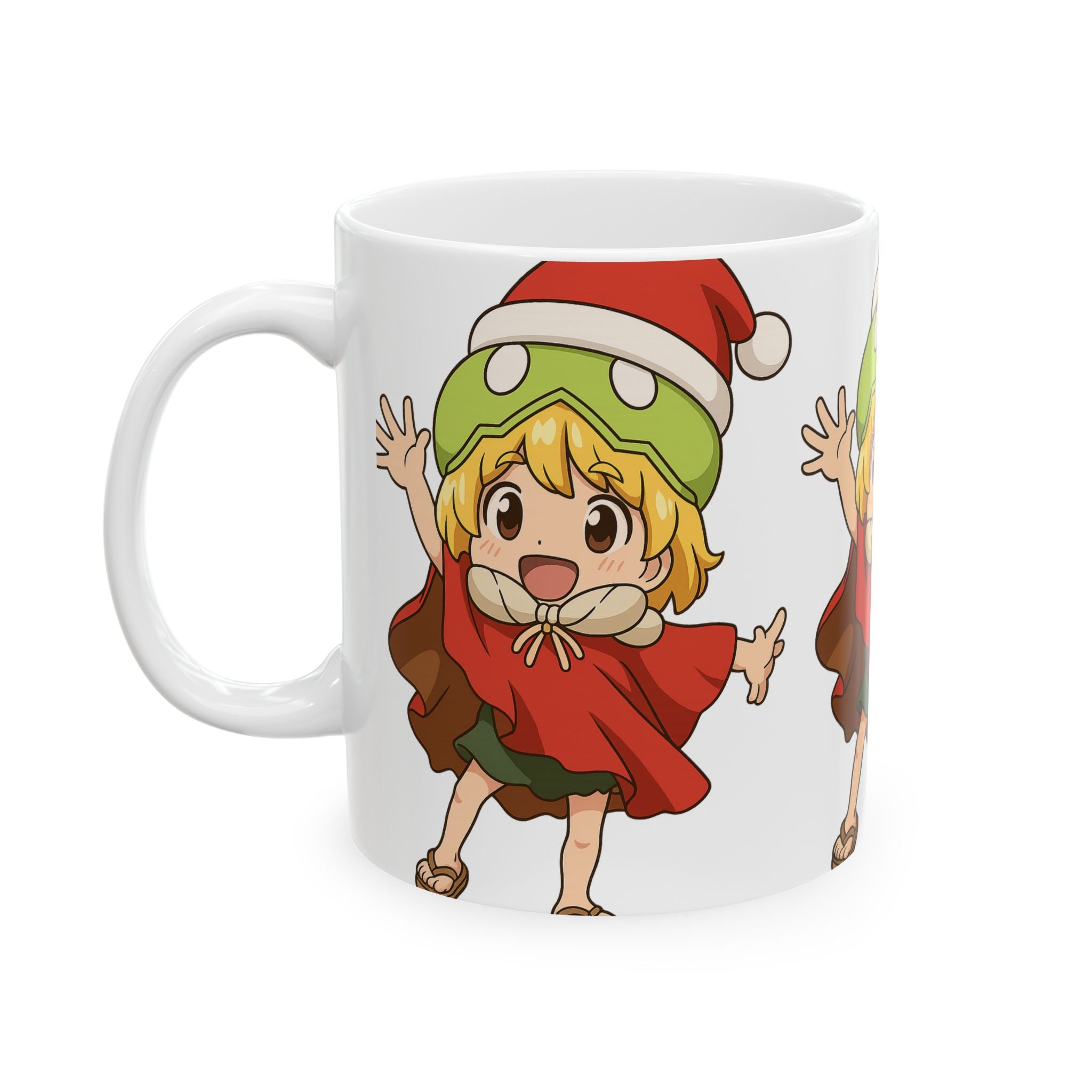Dr Stone Anime Christmas Suica Ceramic Mug, (11oz, 15oz)