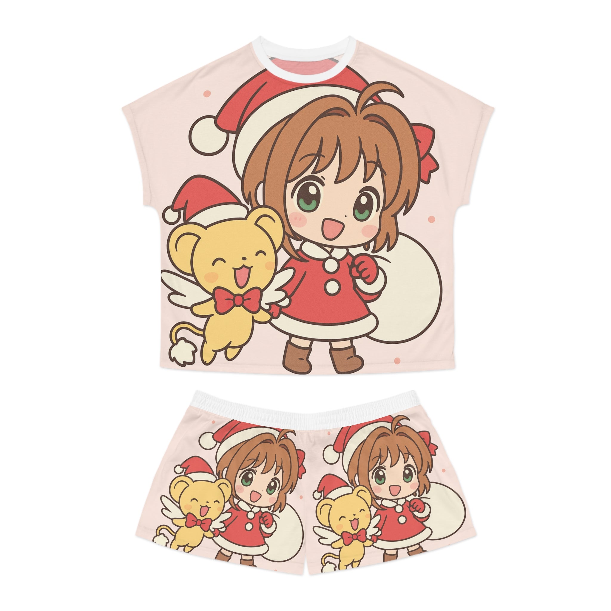 Sakura Christmas Women's Short Pajama Set