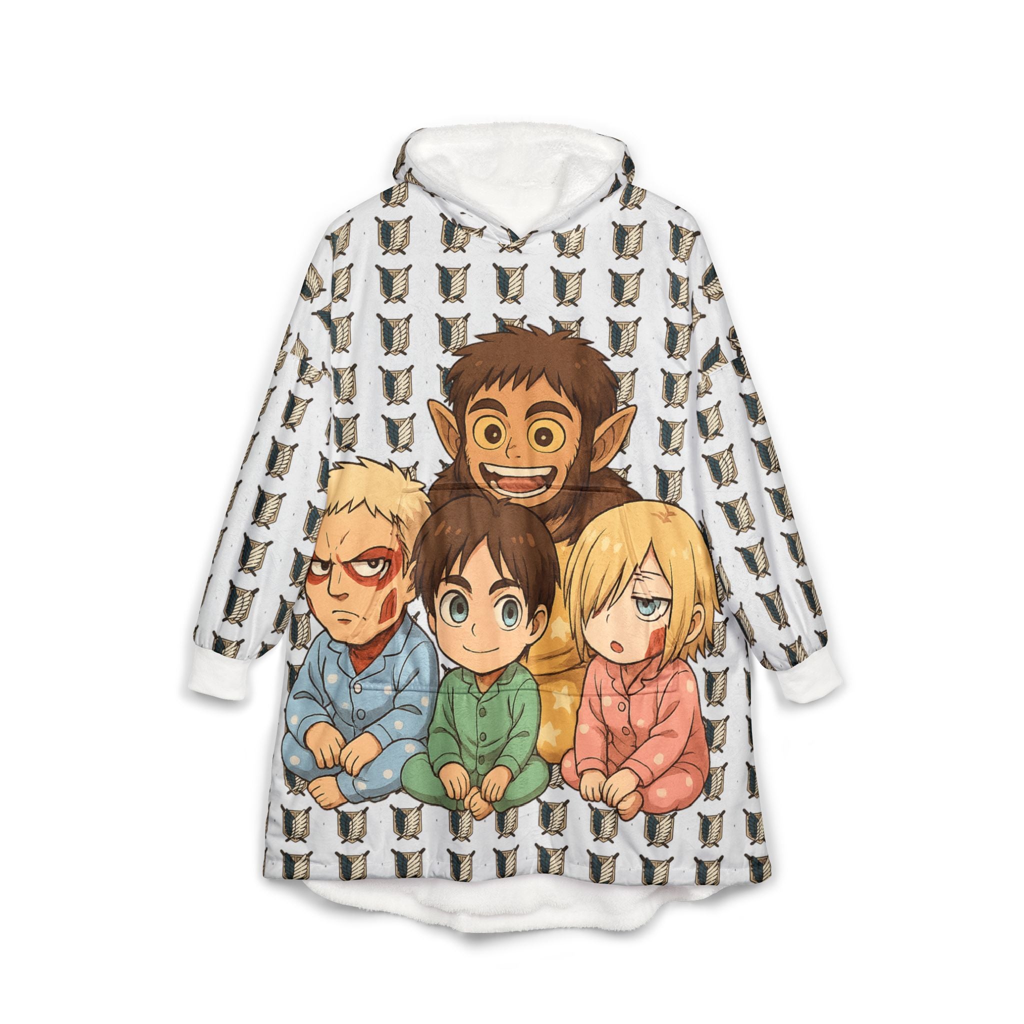 Attack on titan Hooded Blanket, Japanese style wearable