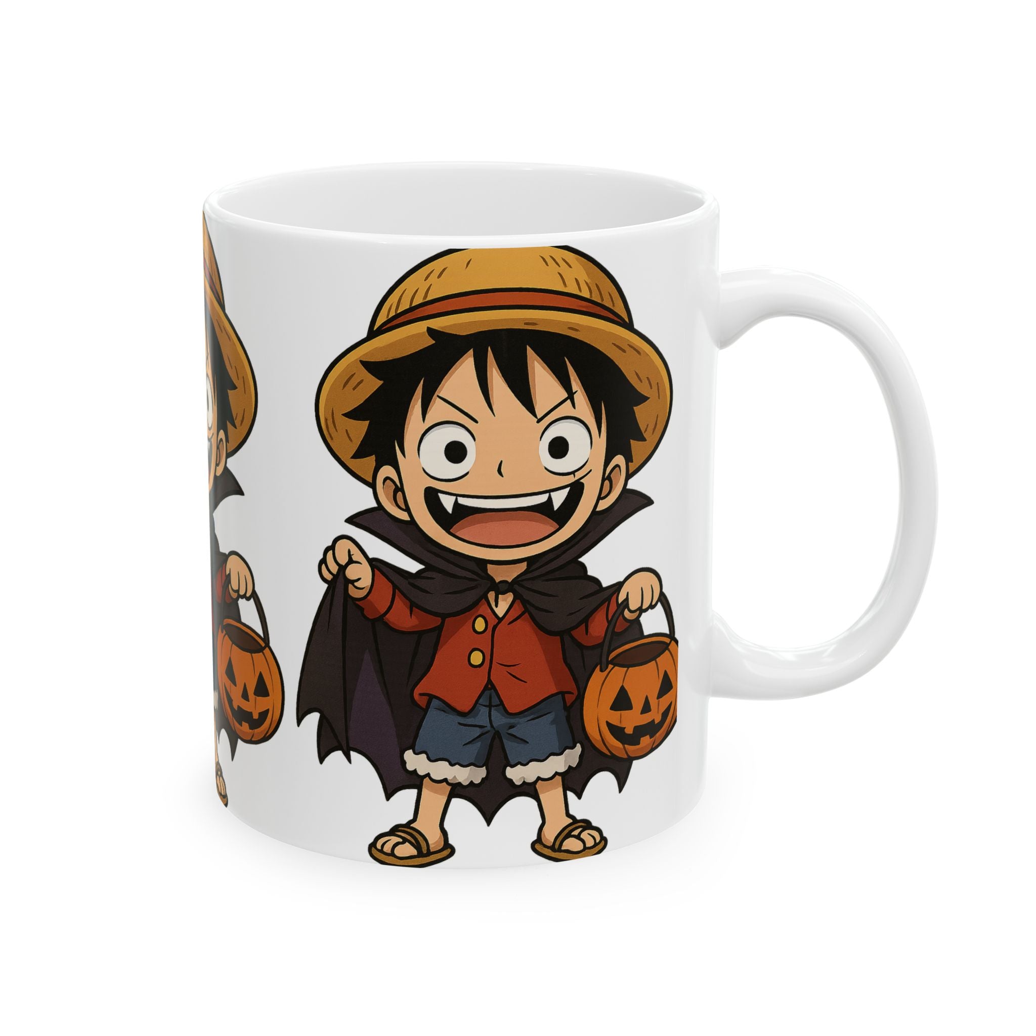 Halloween Luffy Anime Ceramic Mug, (11oz, 15oz)