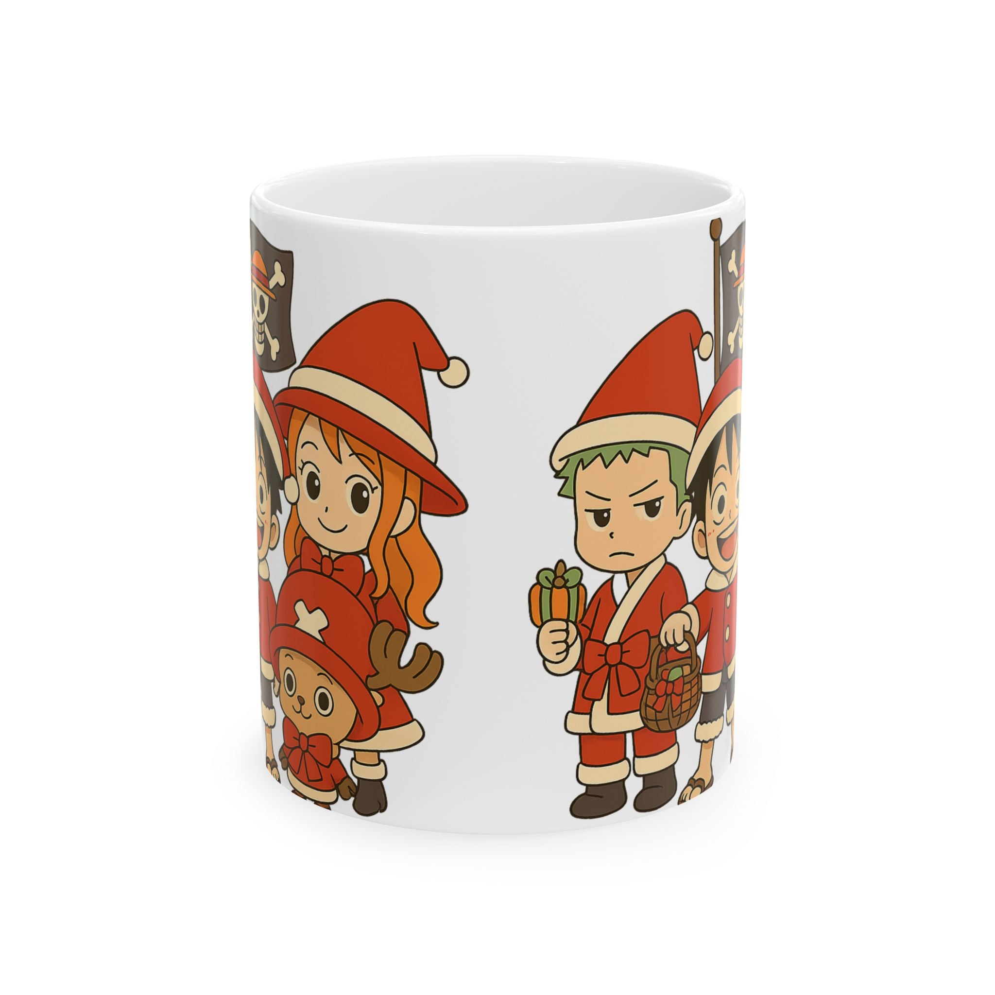 One Piece Christmas Anime  Ceramic Mug, (11oz, 15oz)