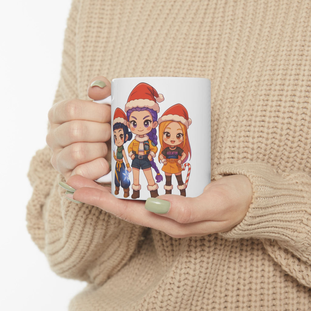 Christmas Kpop Demon hunters Ceramic Mug, (11oz, 15oz)