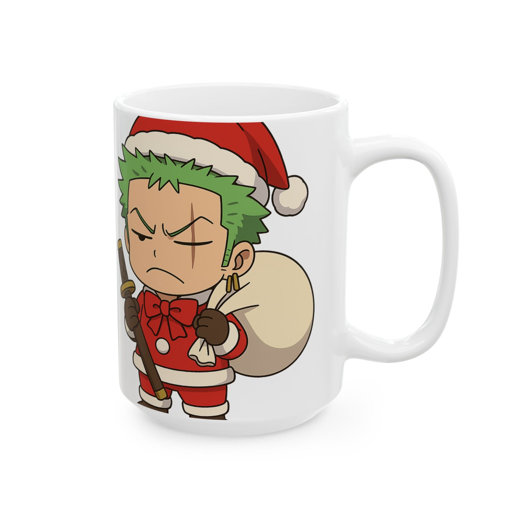 Christmas Zoro Anime Ceramic Mug, (11oz, 15oz)