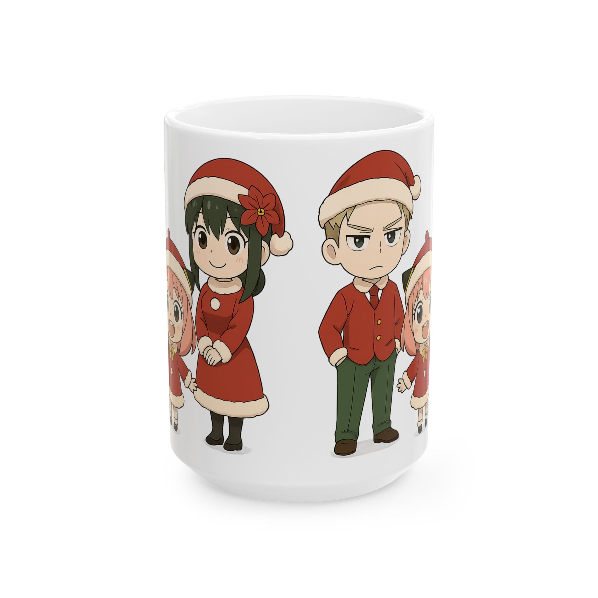 Spy x Family Anime Christmas Ceramic Mug, (11oz, 15oz)