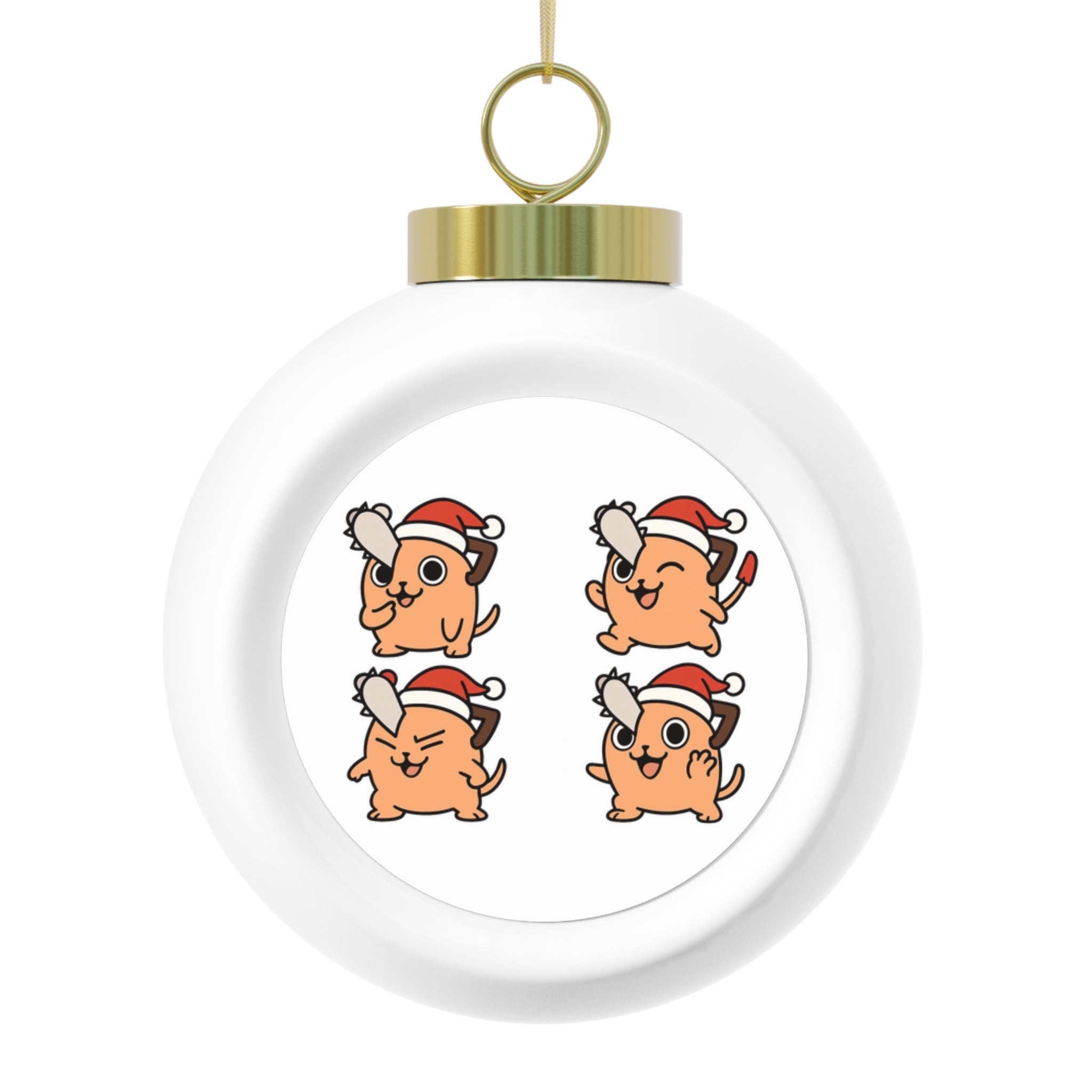 Pochita Christmas Ball Ornament