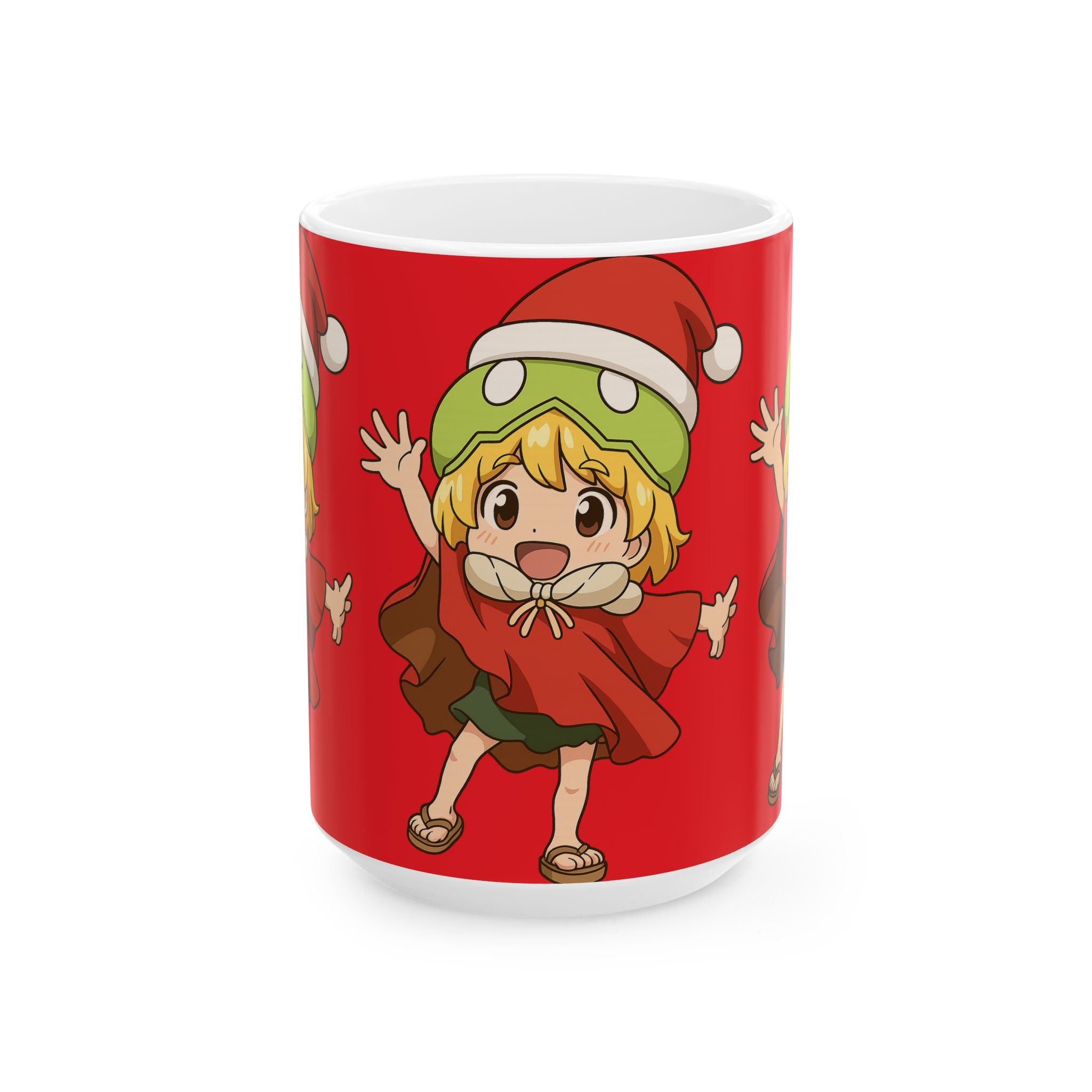 Dr Stone Anime Christmas Suica Ceramic Mug, (11oz, 15oz)