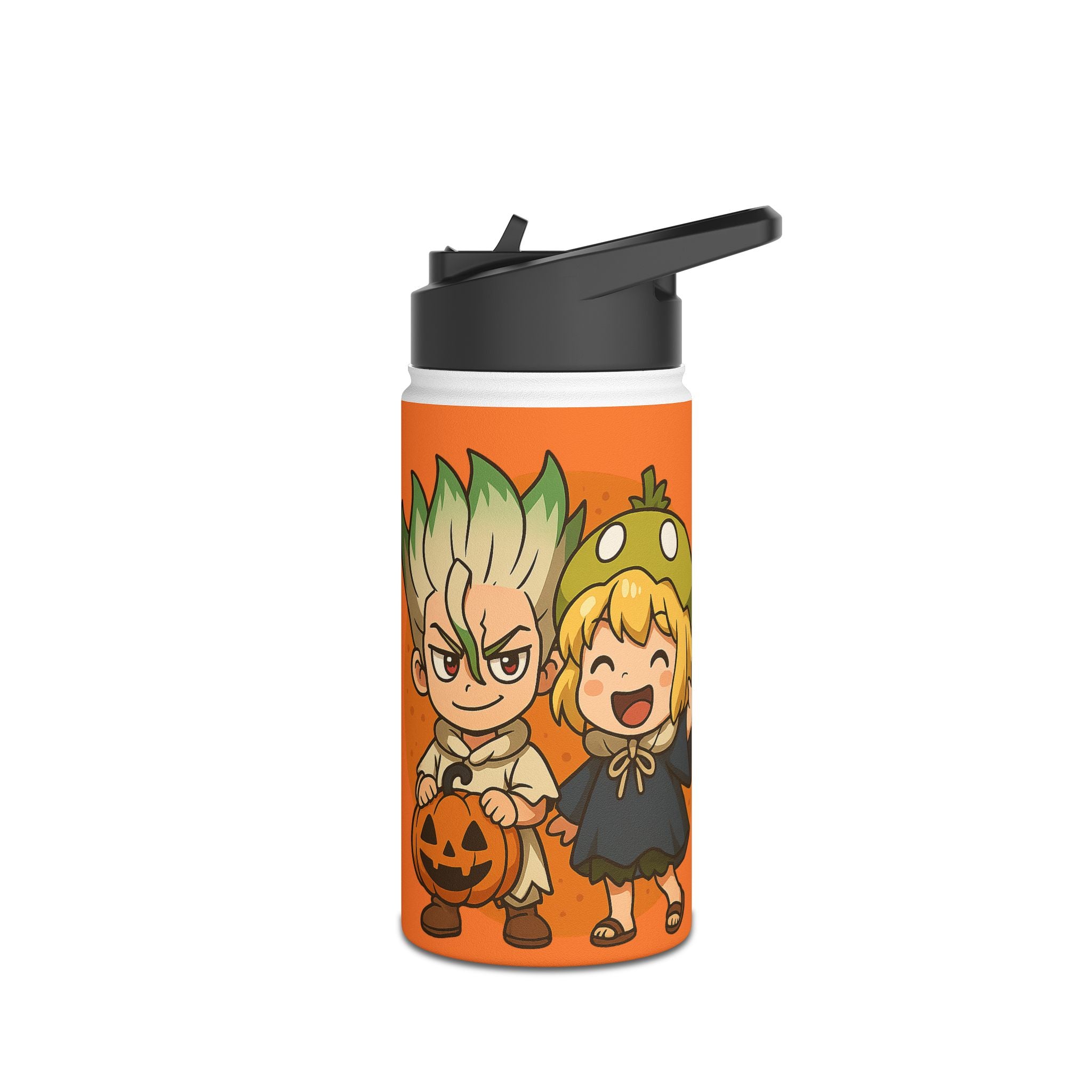 Dr Stone Anime Stainless Steel Water Bottle, Standard Lid