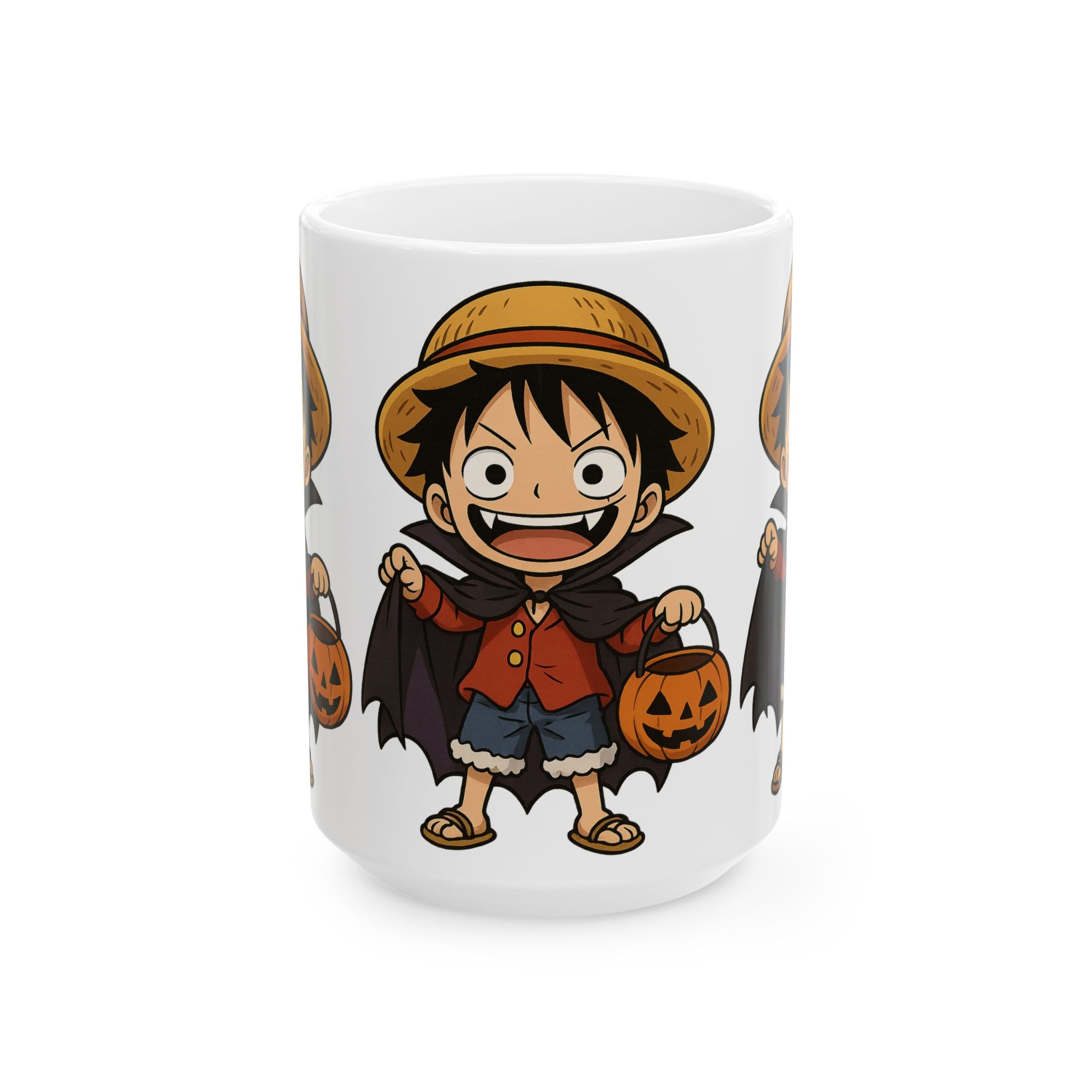 Halloween Luffy Anime Ceramic Mug, (11oz, 15oz)