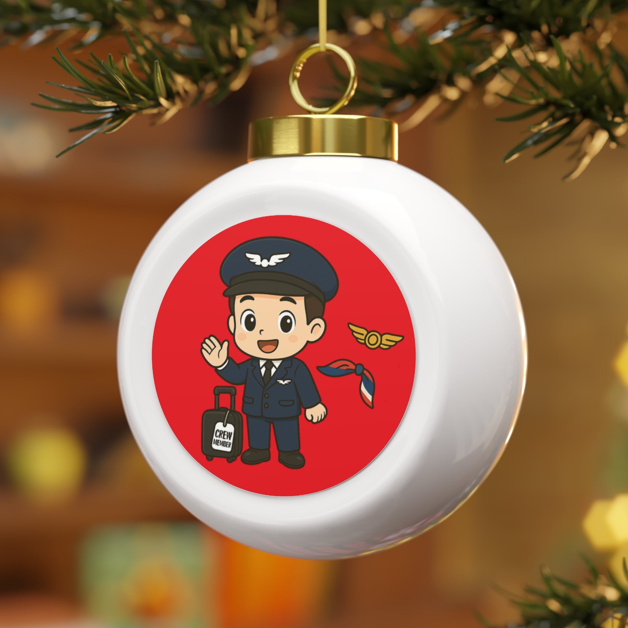 Flight  Crew Ball Ornament