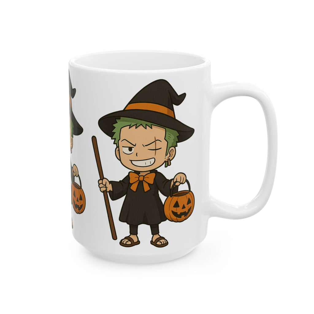 Halloween Zoro Anime Ceramic Mug, (11oz, 15oz)