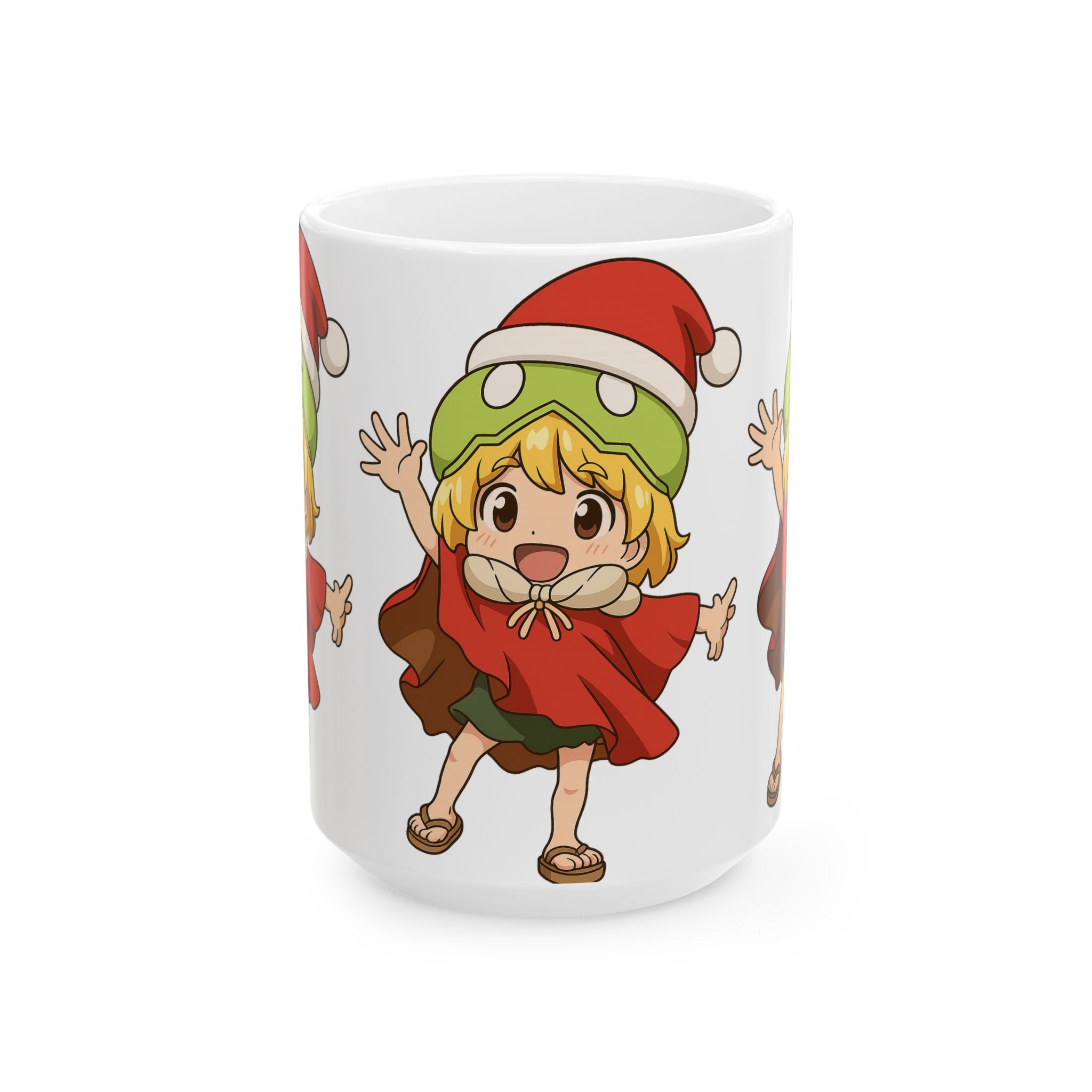 Dr Stone Anime Christmas Suica Ceramic Mug, (11oz, 15oz)
