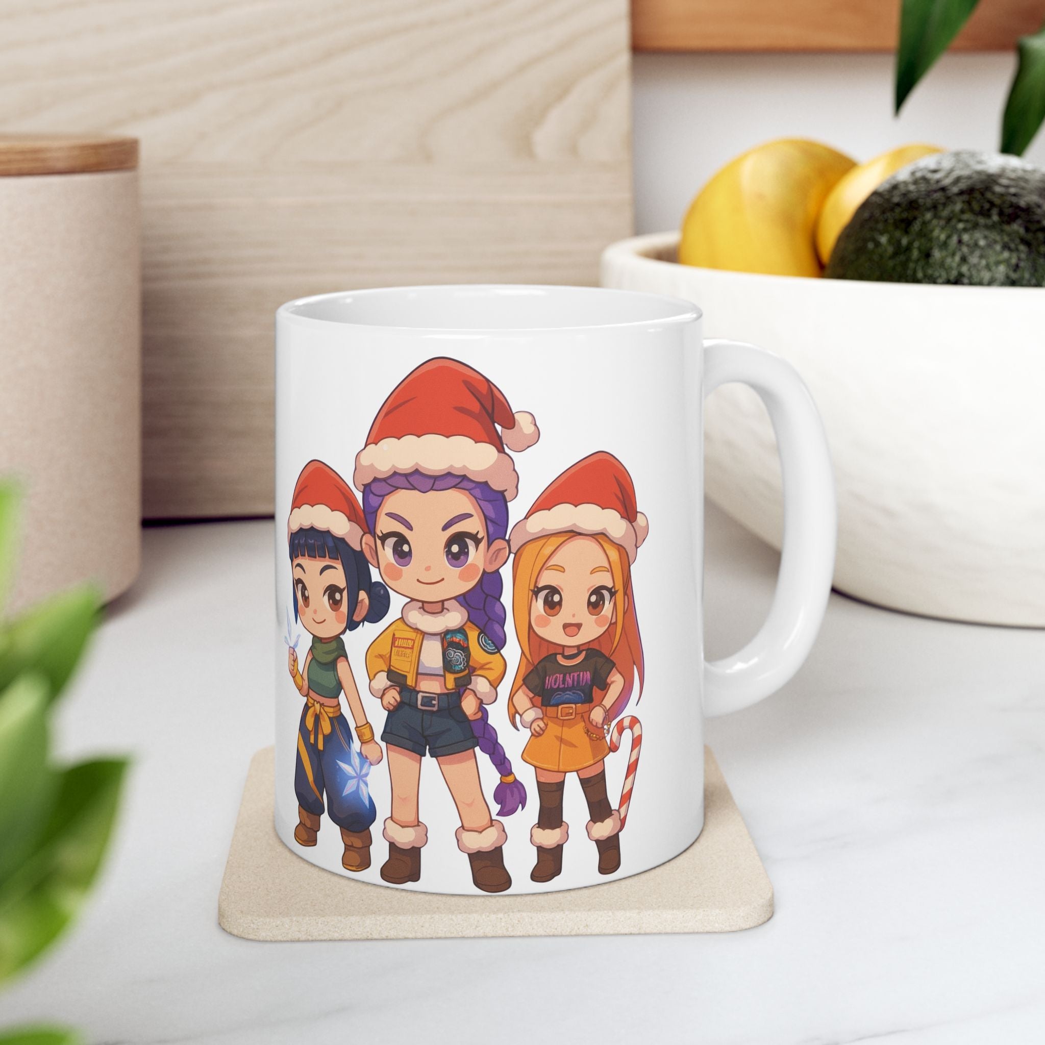 Christmas Kpop Demon hunters Ceramic Mug, (11oz, 15oz)