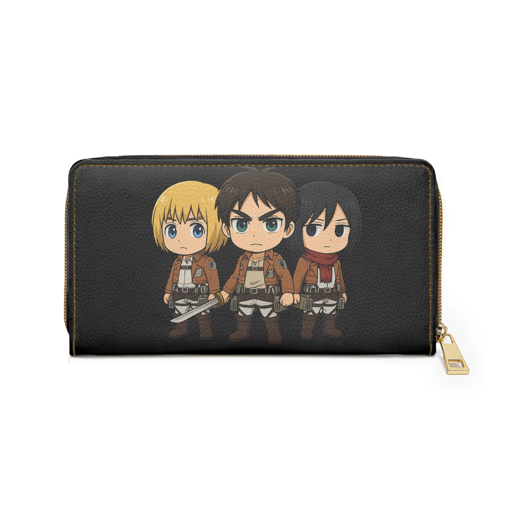 Anime Zipper Wallet, Japanese Cartoon Character Money Holder, Manga Graphic Print Purse, Anime Lover Gift, Comic Book Wallet, Geek