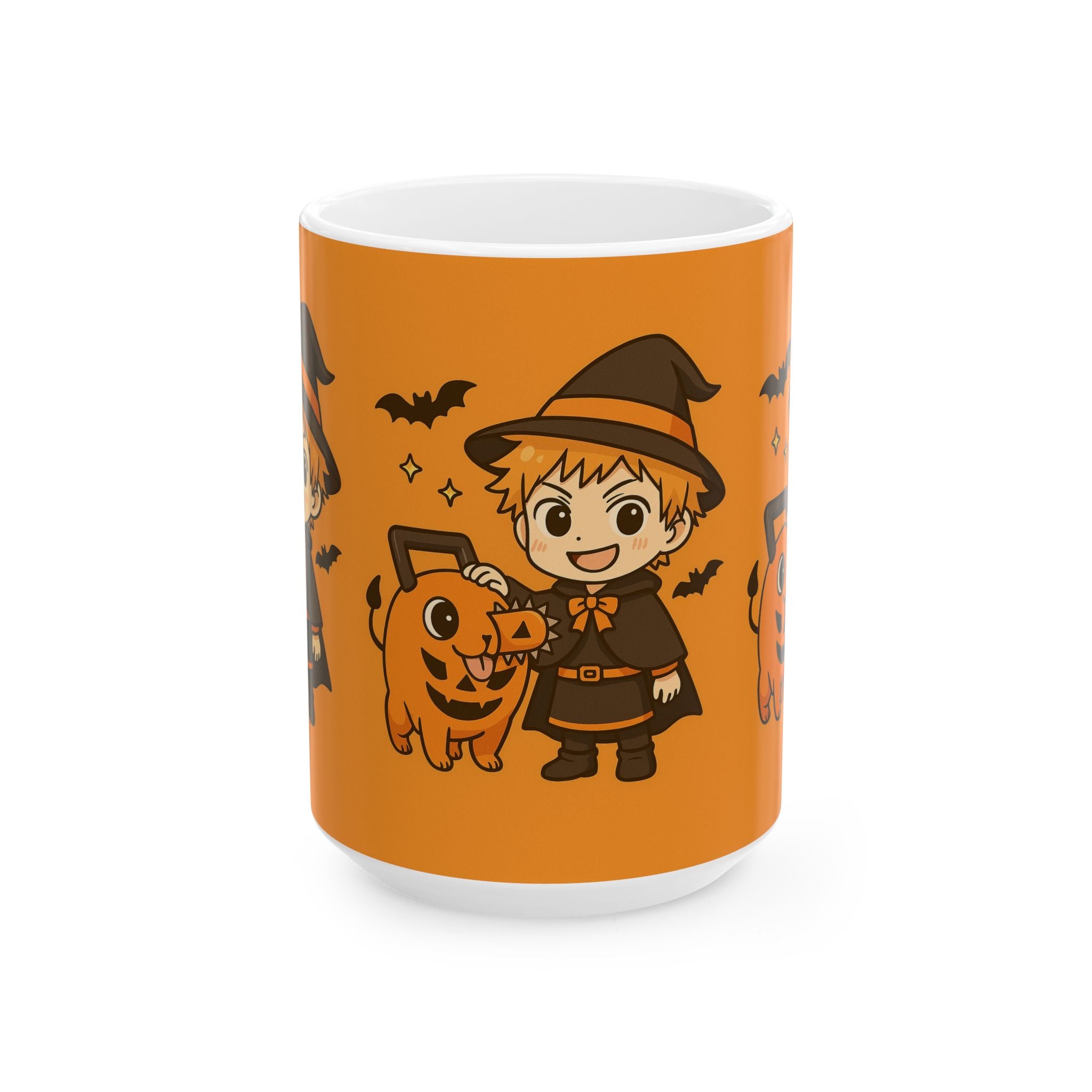 Chainsaw Man Halloween Anime Halloween Ceramic Mug, (11oz, 15oz)