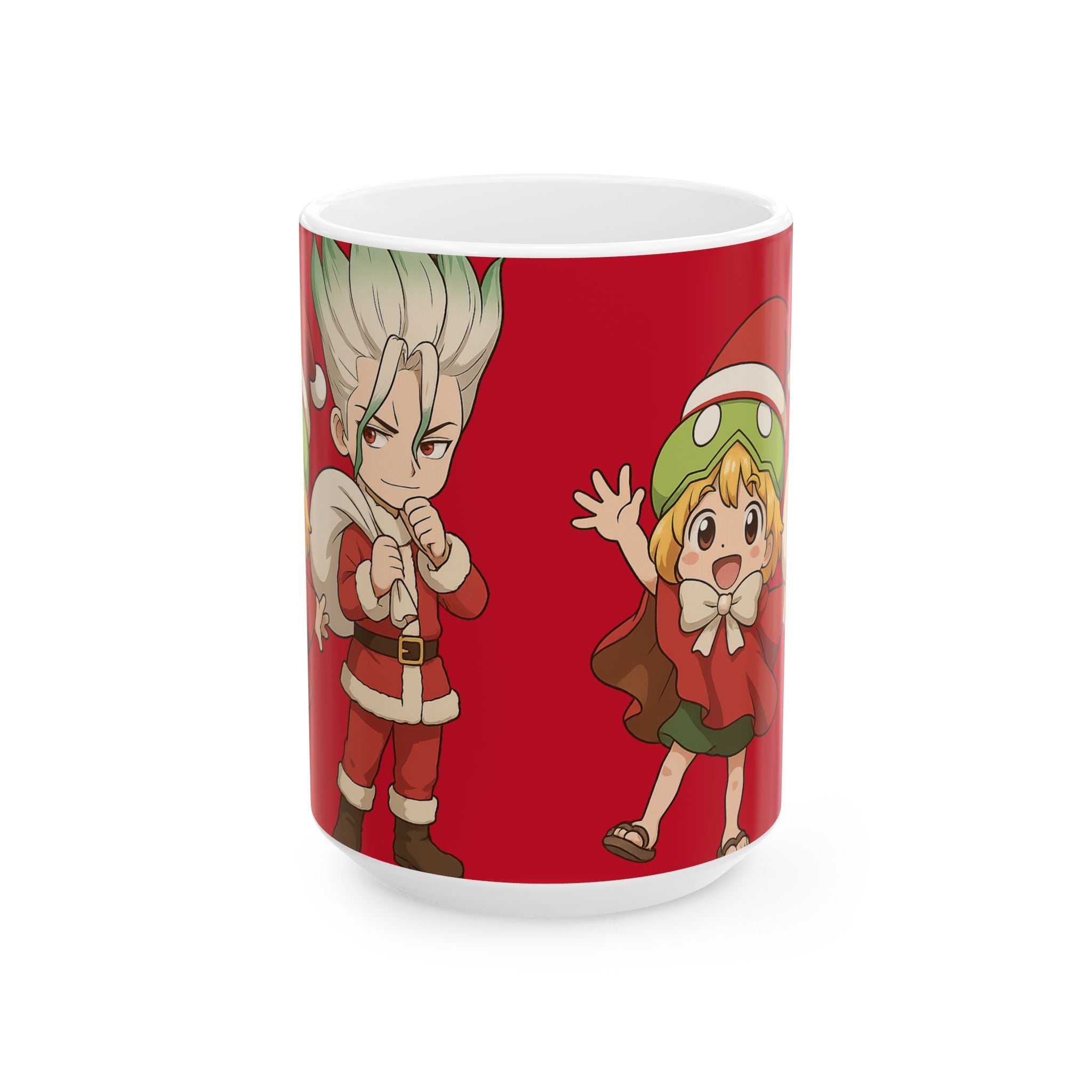 Dr Stone Anime Christmas Ceramic Mug, (11oz, 15oz)