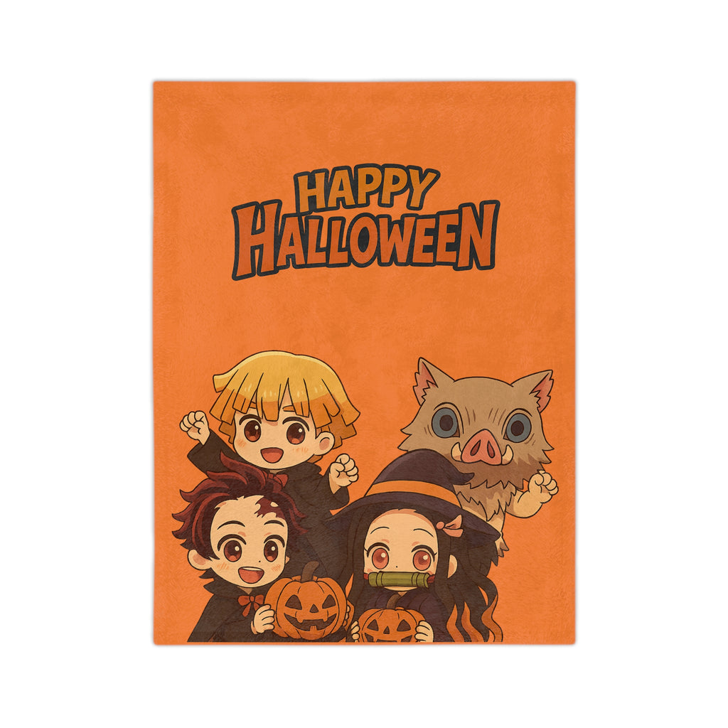 Demon Slayer Halloween Velveteen Microfiber Blanket