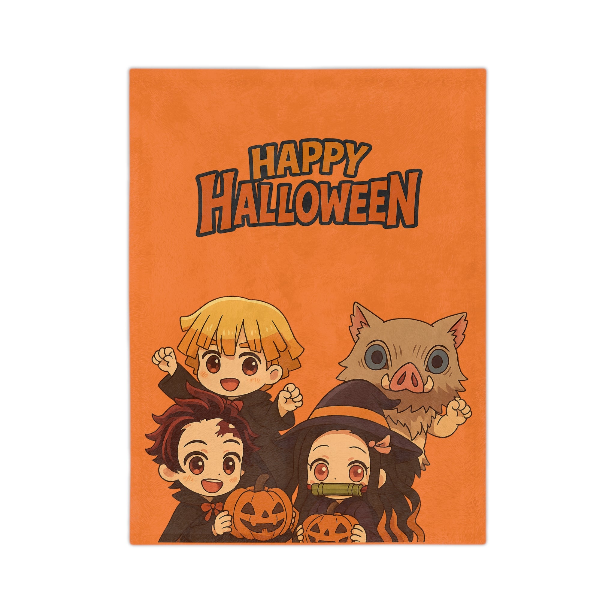 Demon Slayer Halloween Velveteen Microfiber Blanket