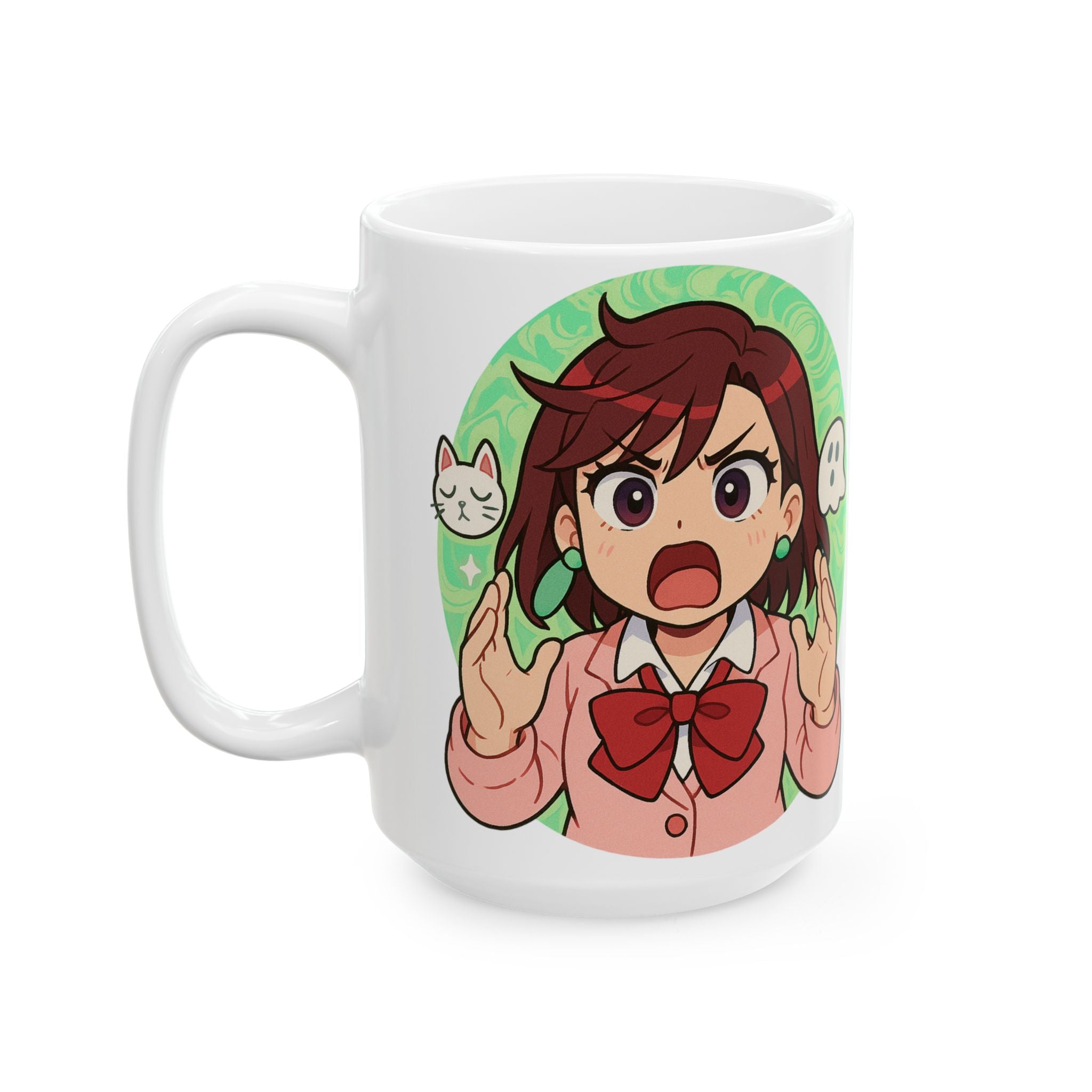 Anime Ceramic Mug, (11oz, 15oz)
