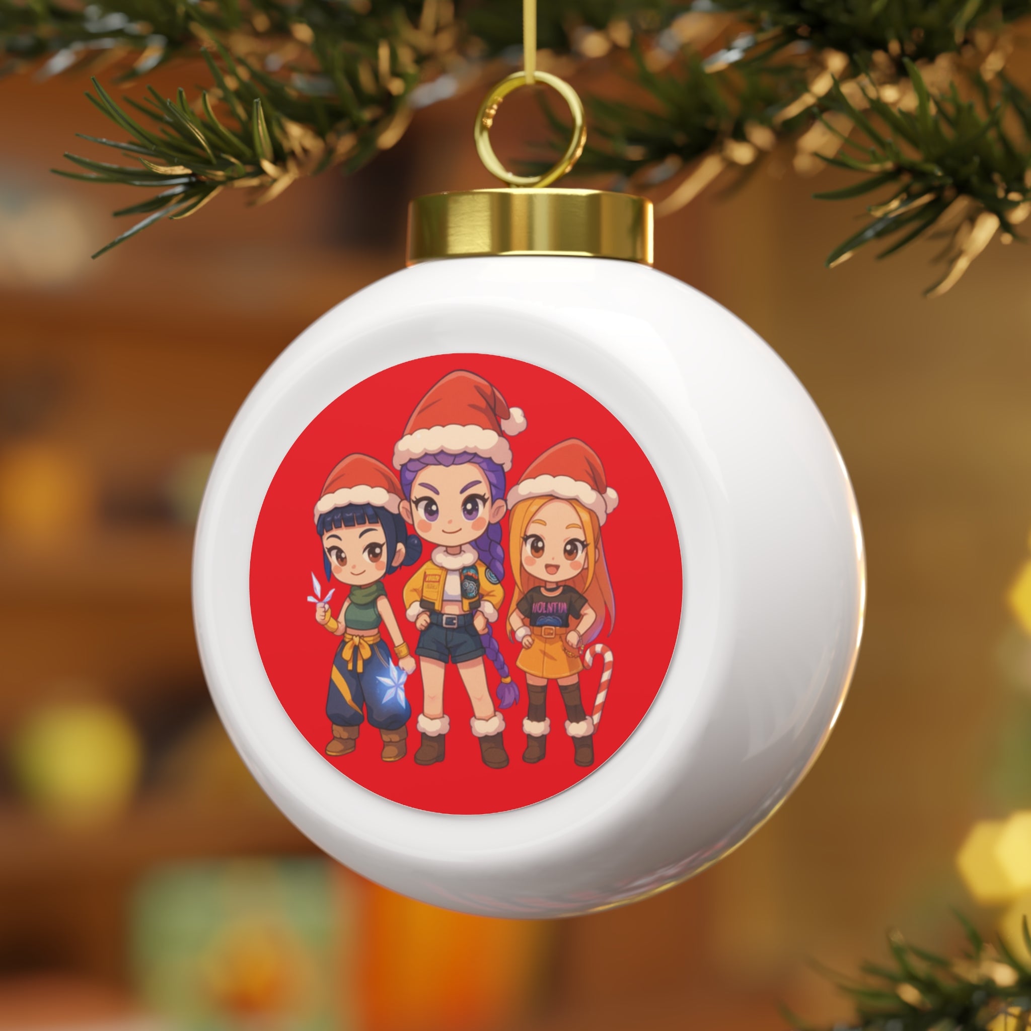 Kpop Demon Hunter Christmas Ball Ornament