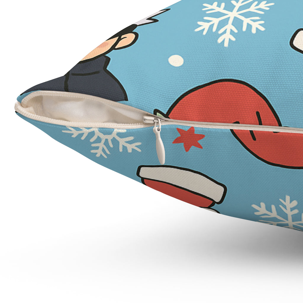 Gojo Christmas Spun Polyester Square Pillow