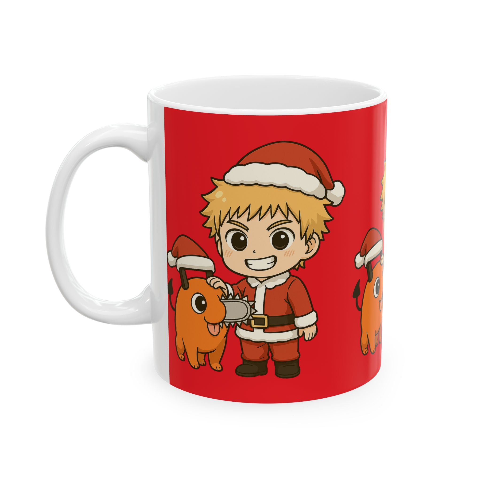 Chainsaw Man Christmas Anime  Ceramic Mug, (11oz, 15oz)