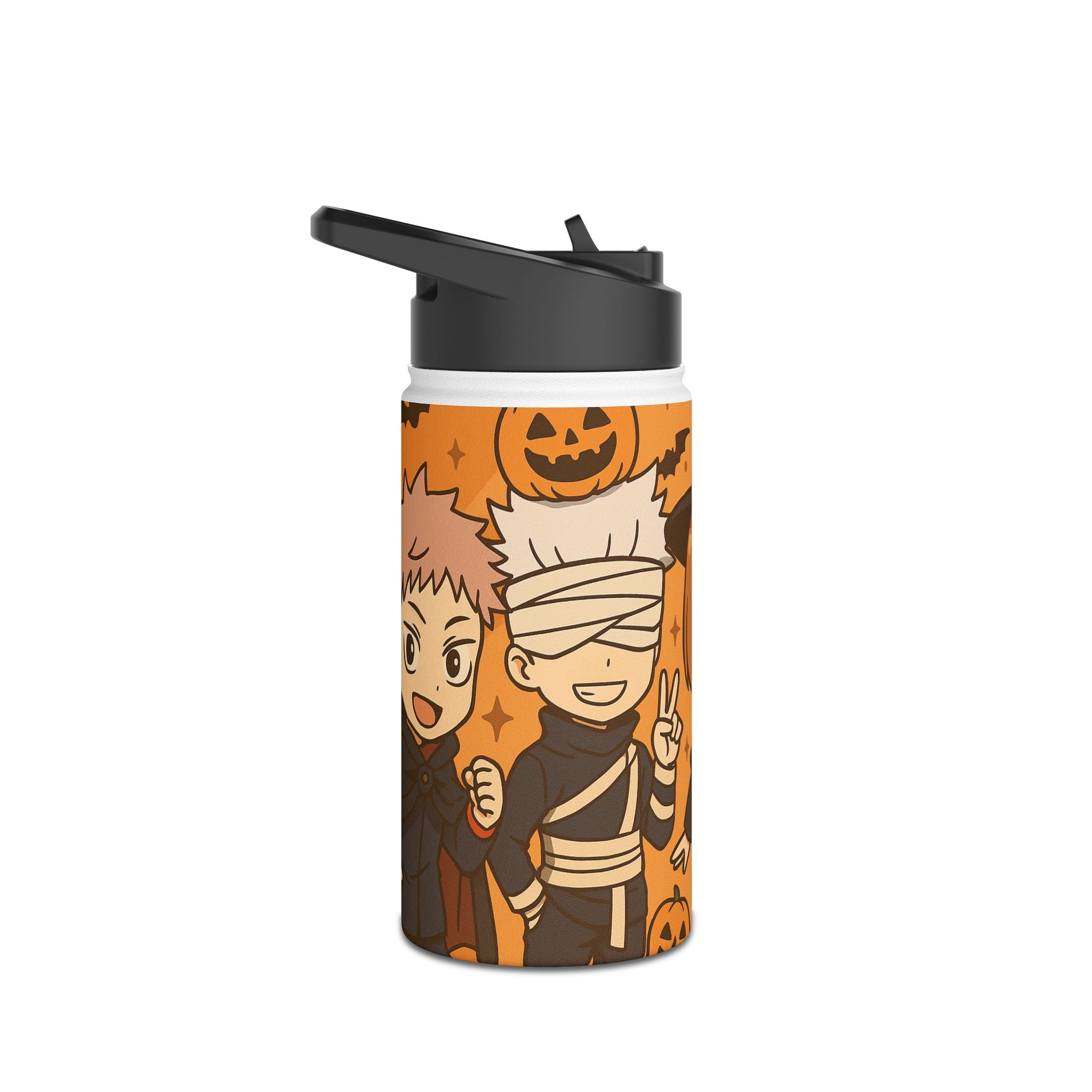 Jujutsu kaisen Anime Stainless Steel Water Bottle, Standard Lid