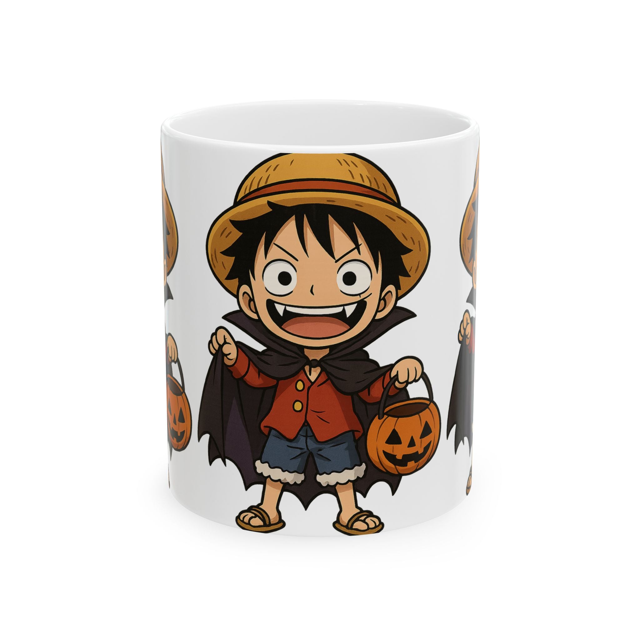 Halloween Luffy Anime Ceramic Mug, (11oz, 15oz)