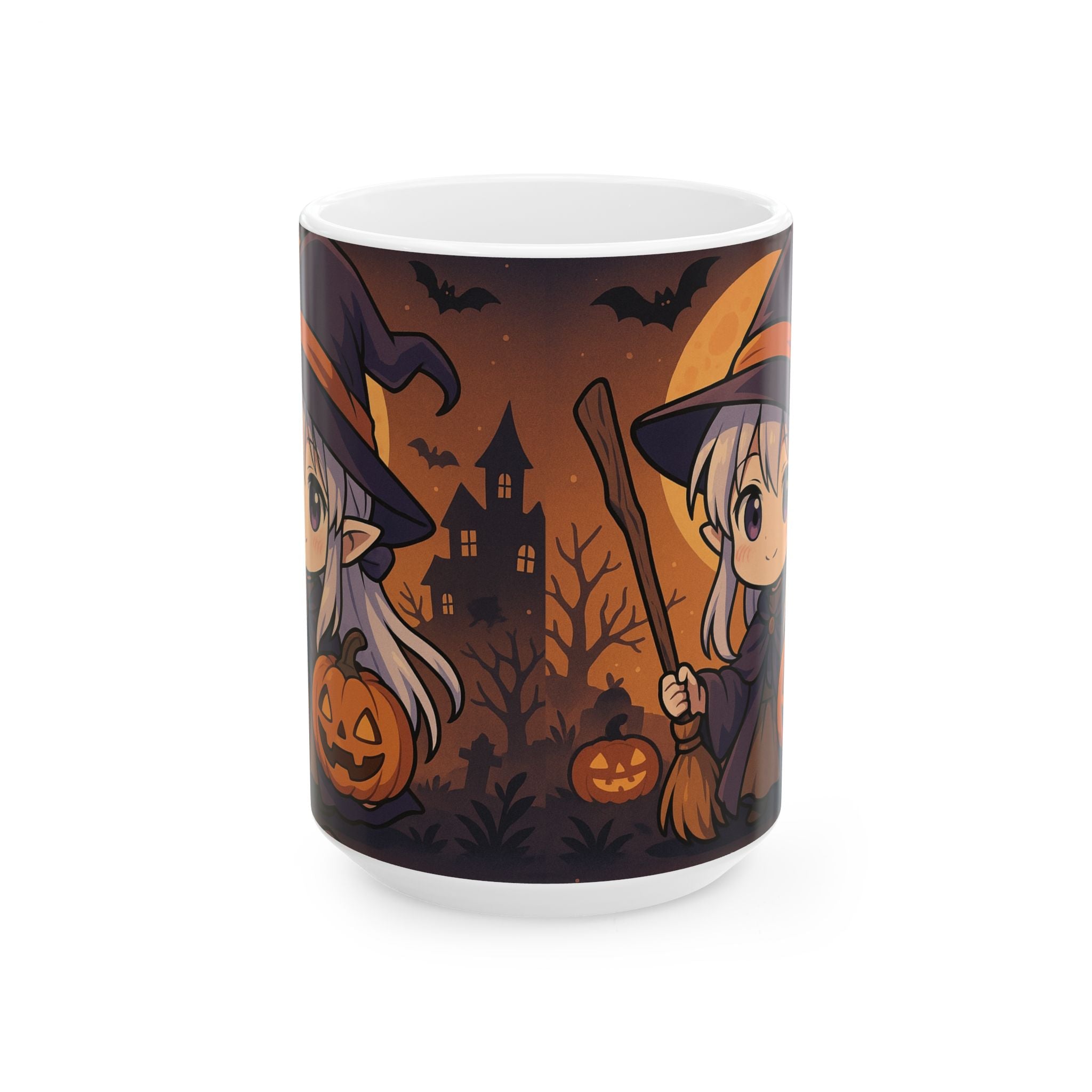 Frieren Anime Halloween Ceramic Mug, (11oz, 15oz)