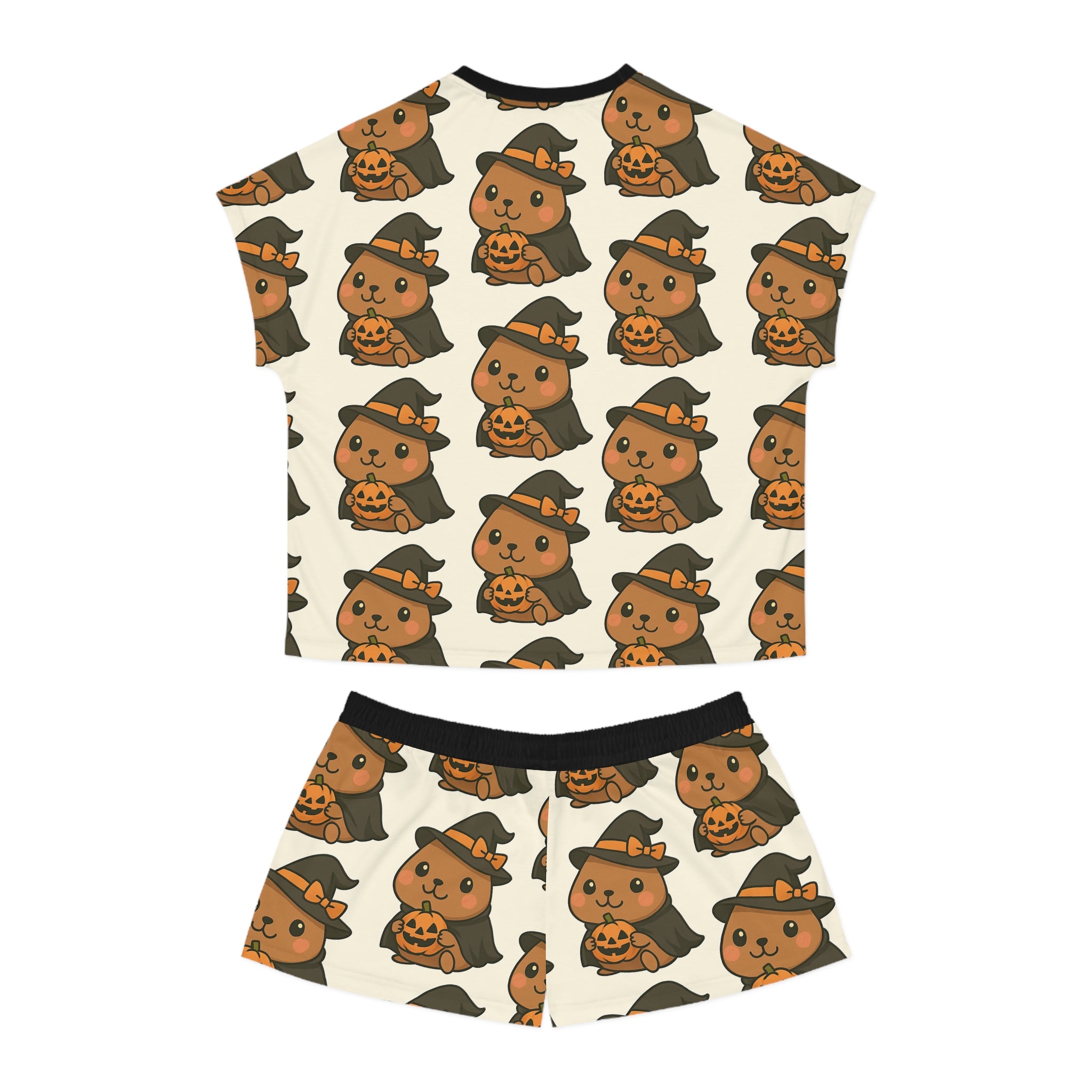 Capybara Halloween Women's Short Pajama Set