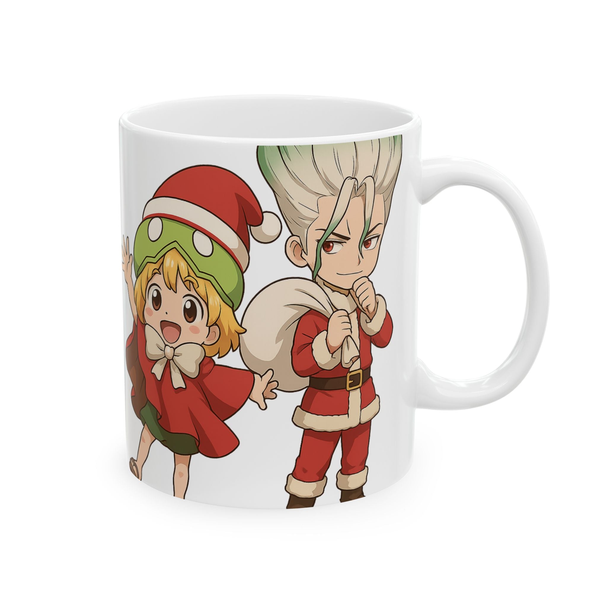 Dr Stone Anime Christmas Ceramic Mug, (11oz, 15oz)