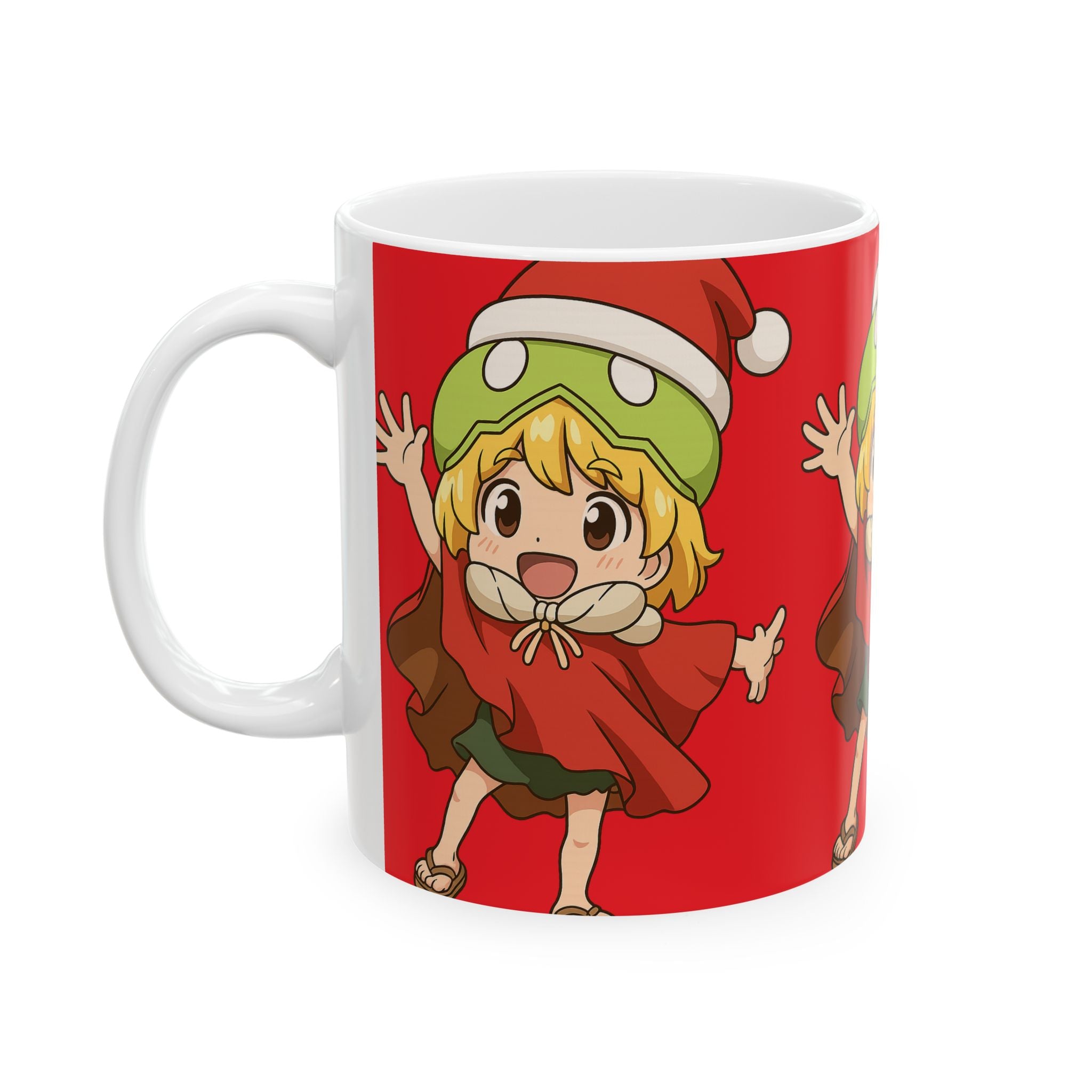 Dr Stone Anime Christmas Suica Ceramic Mug, (11oz, 15oz)