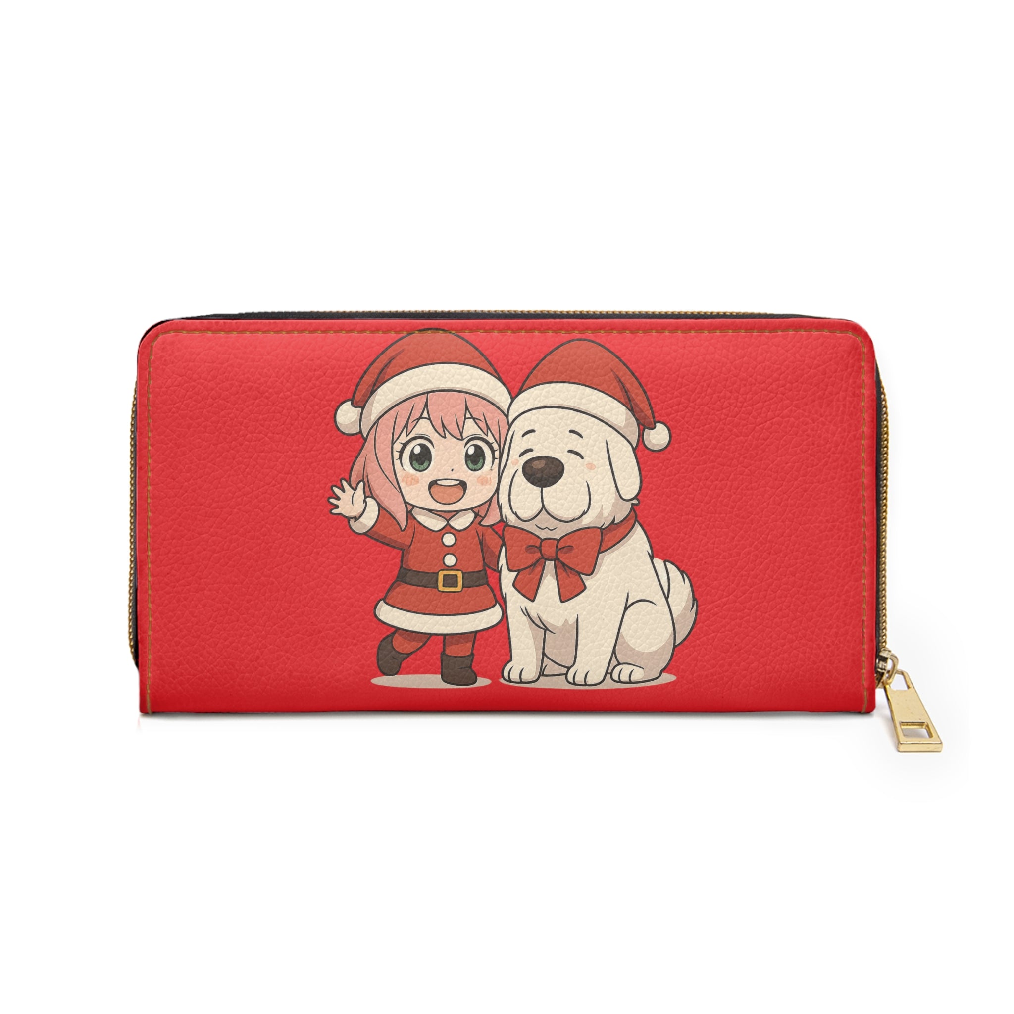 Christmas Anime Zipper Wallet, Japanese Cartoon Character Money Holder, Manga Graphic Print Purse, Anime Lover Gift, Comic Book Wallet, Geek