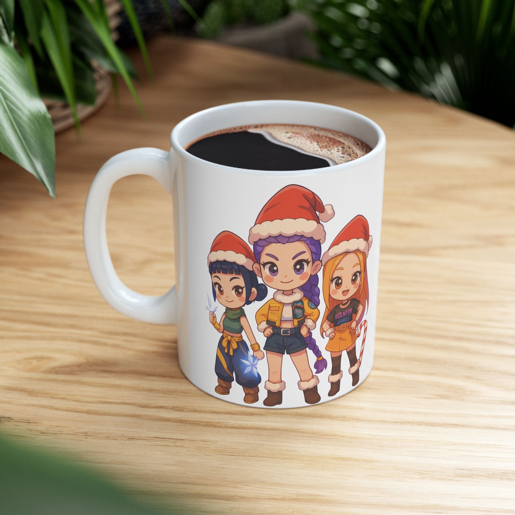 Christmas Kpop Demon hunters Ceramic Mug, (11oz, 15oz)