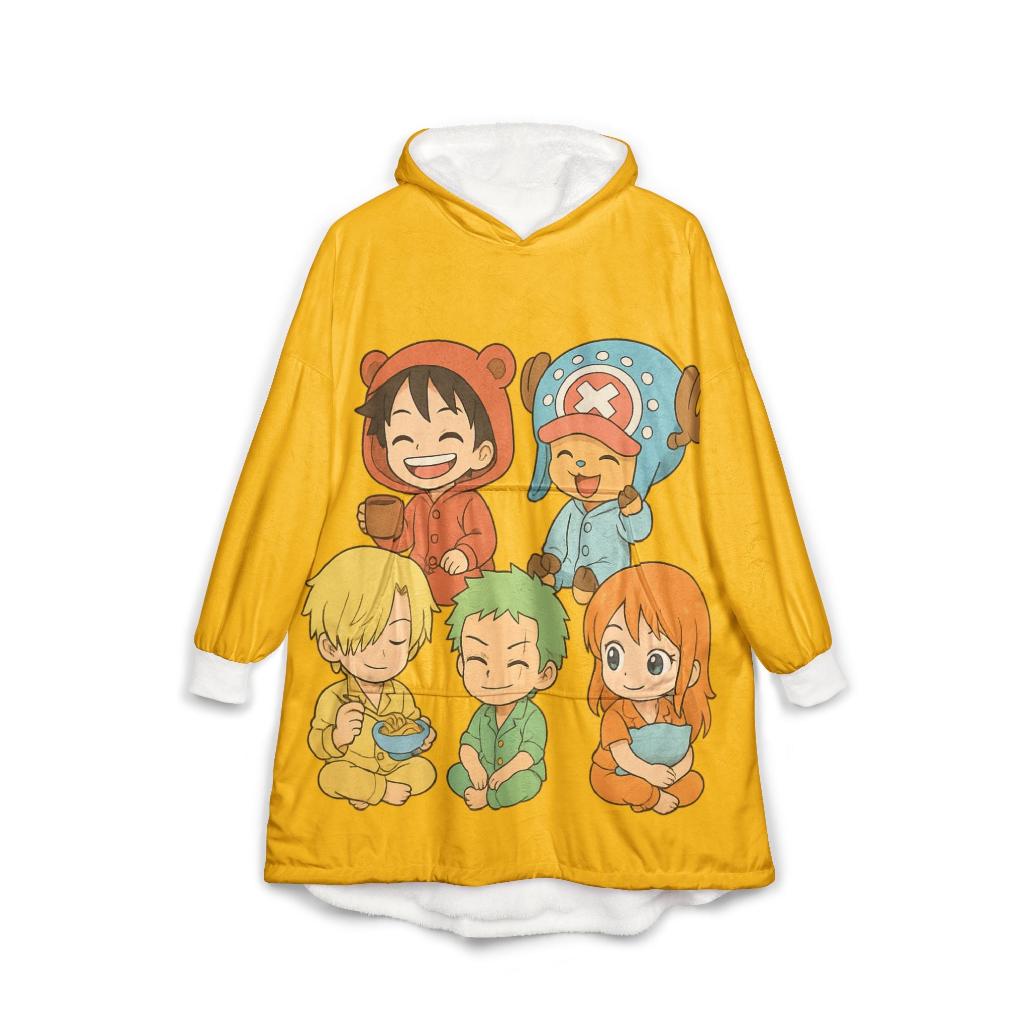 Anime Hooded Blanket, Japanese Style Wearable Blanket, Cartoon Cosplay Fleece Throw, Otaku Gift for Anime Fans, Cozy Comfy Lounge Robe