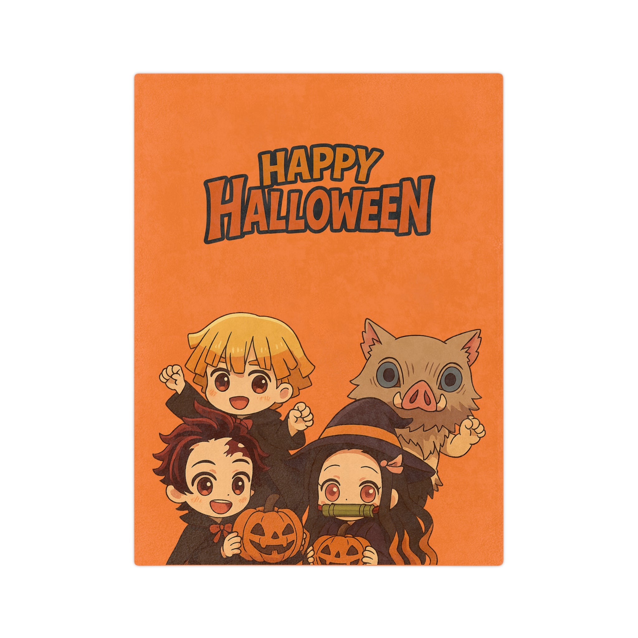 Demon Slayer Halloween Velveteen Microfiber Blanket