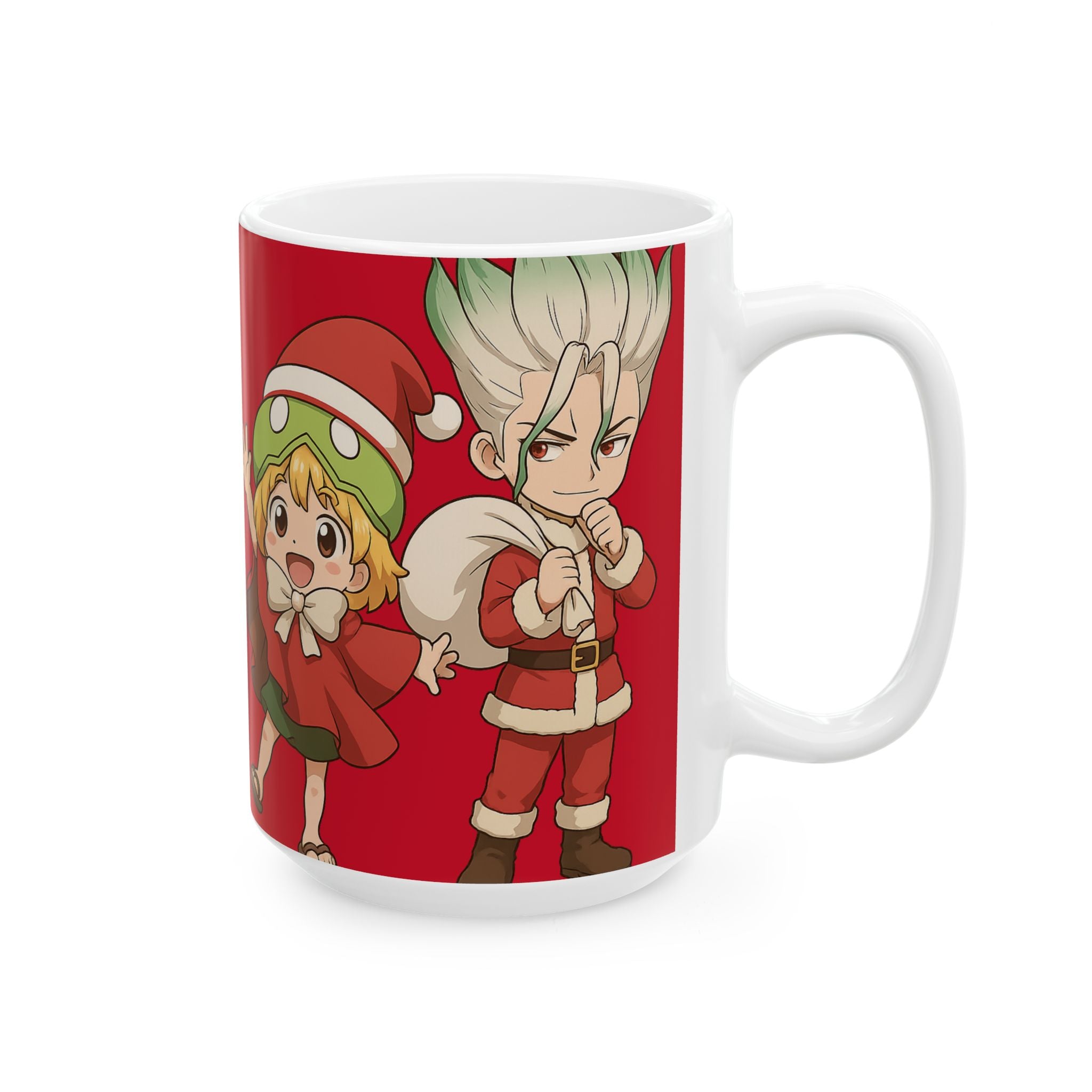 Dr Stone Anime Christmas Ceramic Mug, (11oz, 15oz)