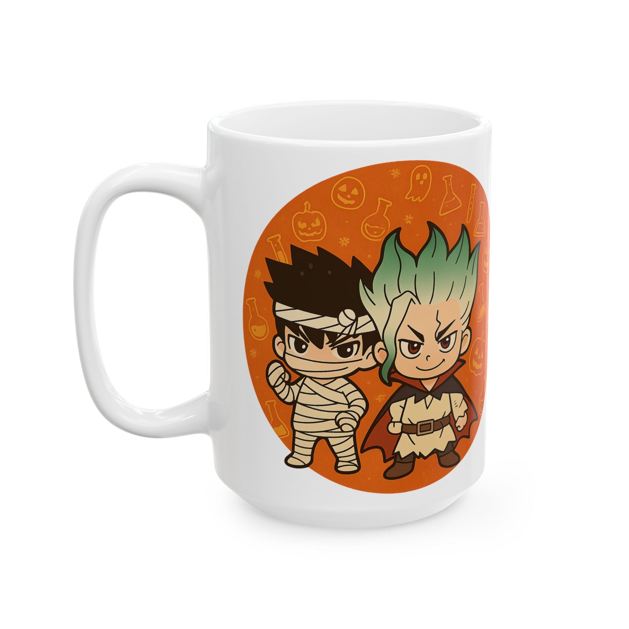 Dr Stone Anime Halloween Ceramic Mug, (11oz, 15oz)