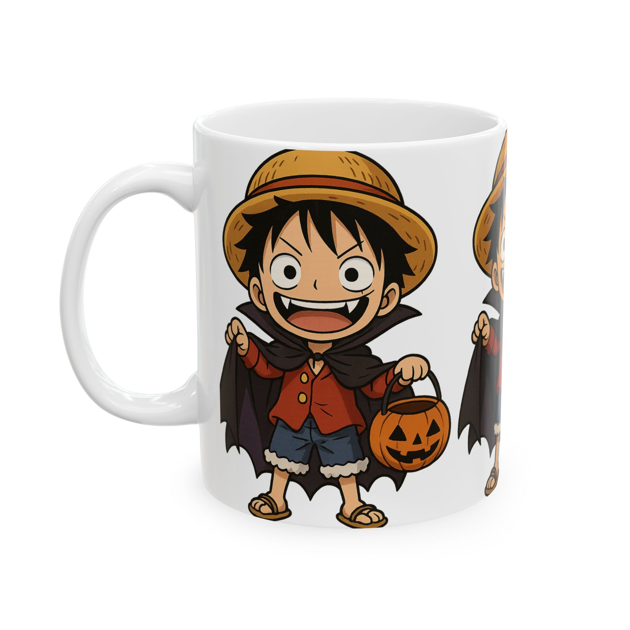 Halloween Luffy Anime Ceramic Mug, (11oz, 15oz)