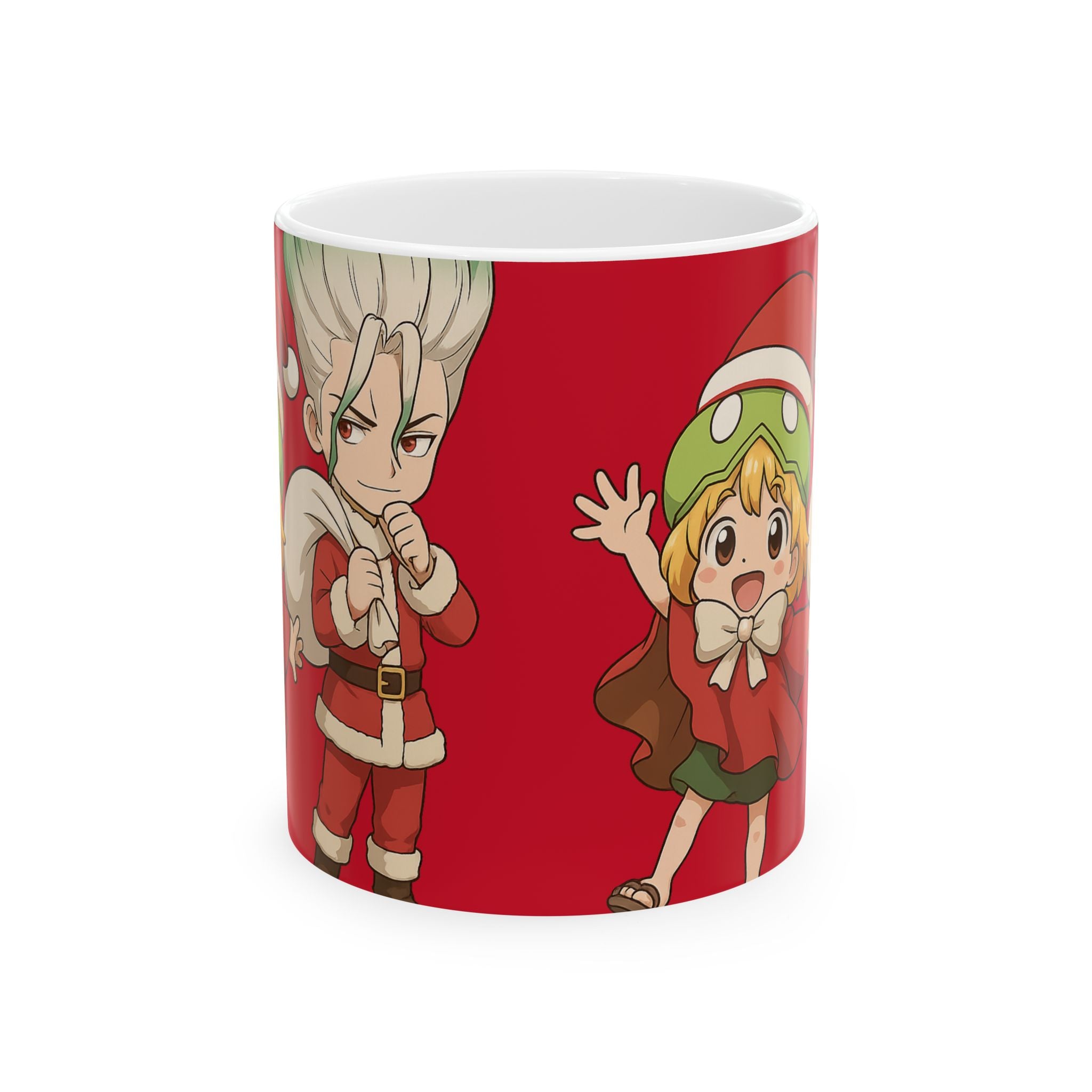 Dr Stone Anime Christmas Ceramic Mug, (11oz, 15oz)
