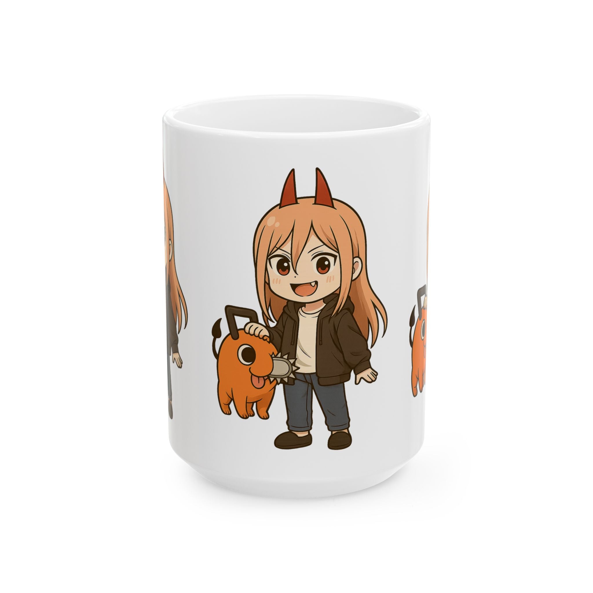 Chainsaw Man Anime Ceramic Mug, (11oz, 15oz)