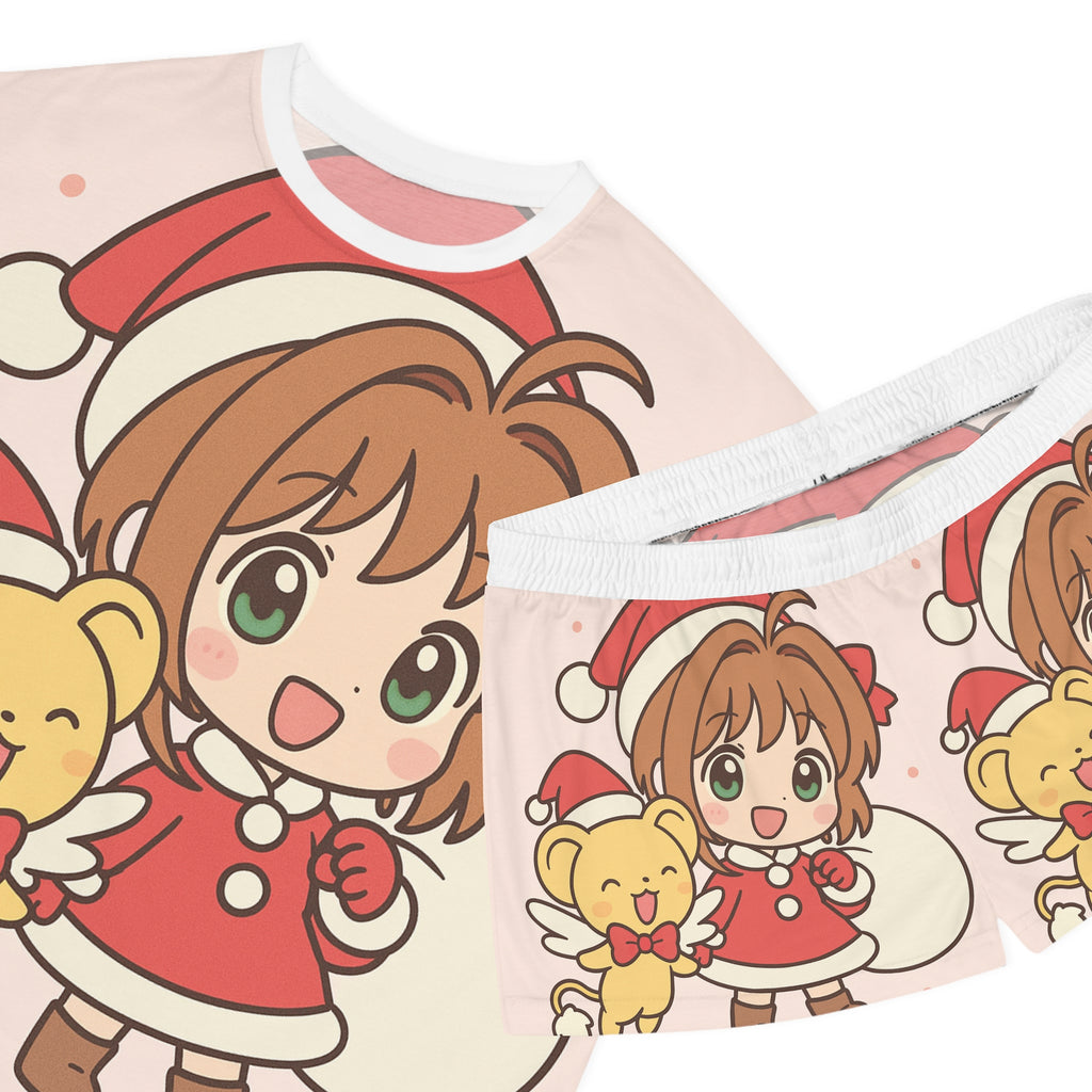 Sakura Christmas Women's Short Pajama Set