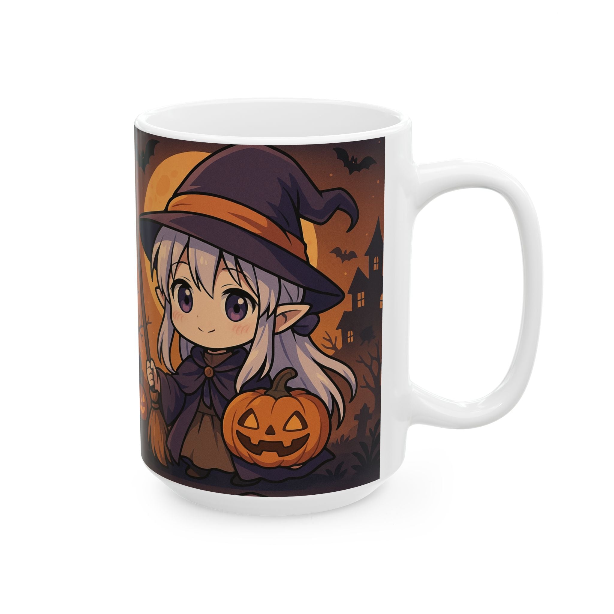 Frieren Anime Halloween Ceramic Mug, (11oz, 15oz)