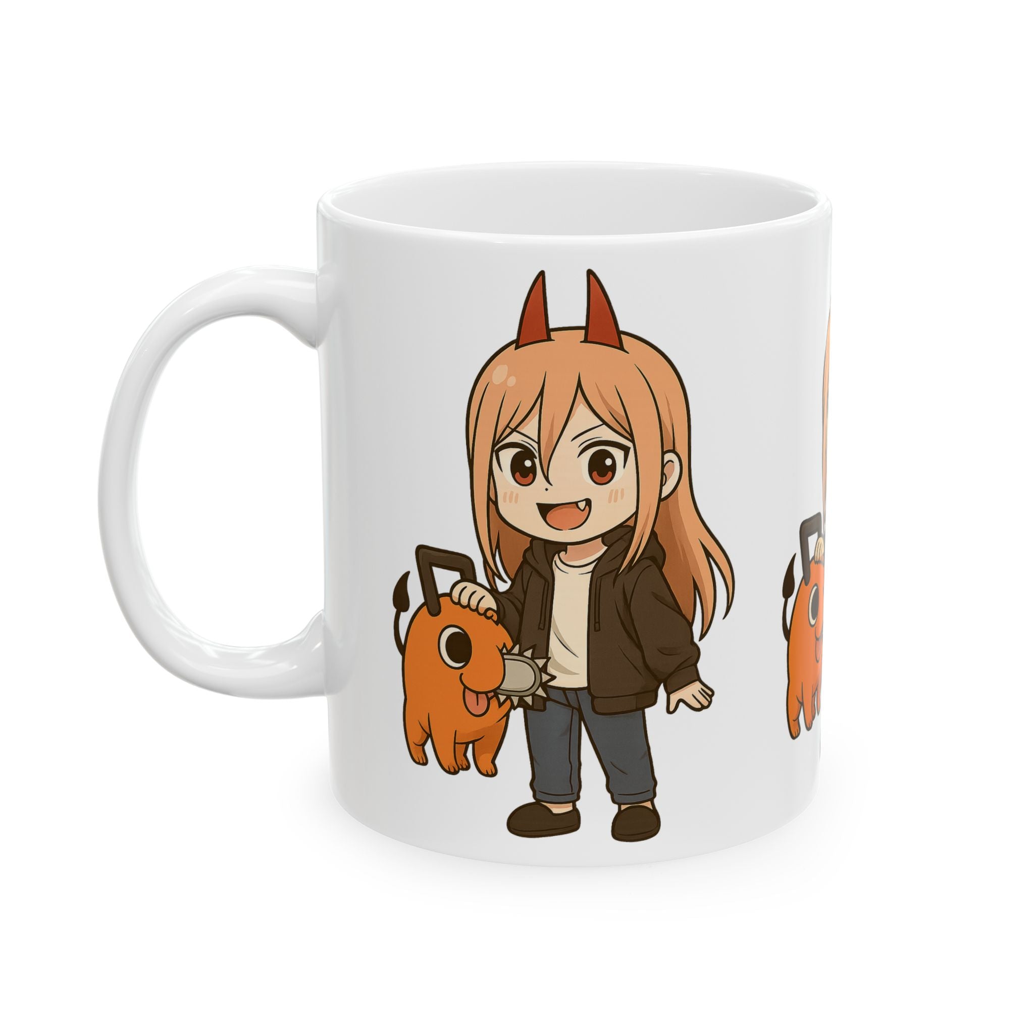Chainsaw Man Anime Ceramic Mug, (11oz, 15oz)