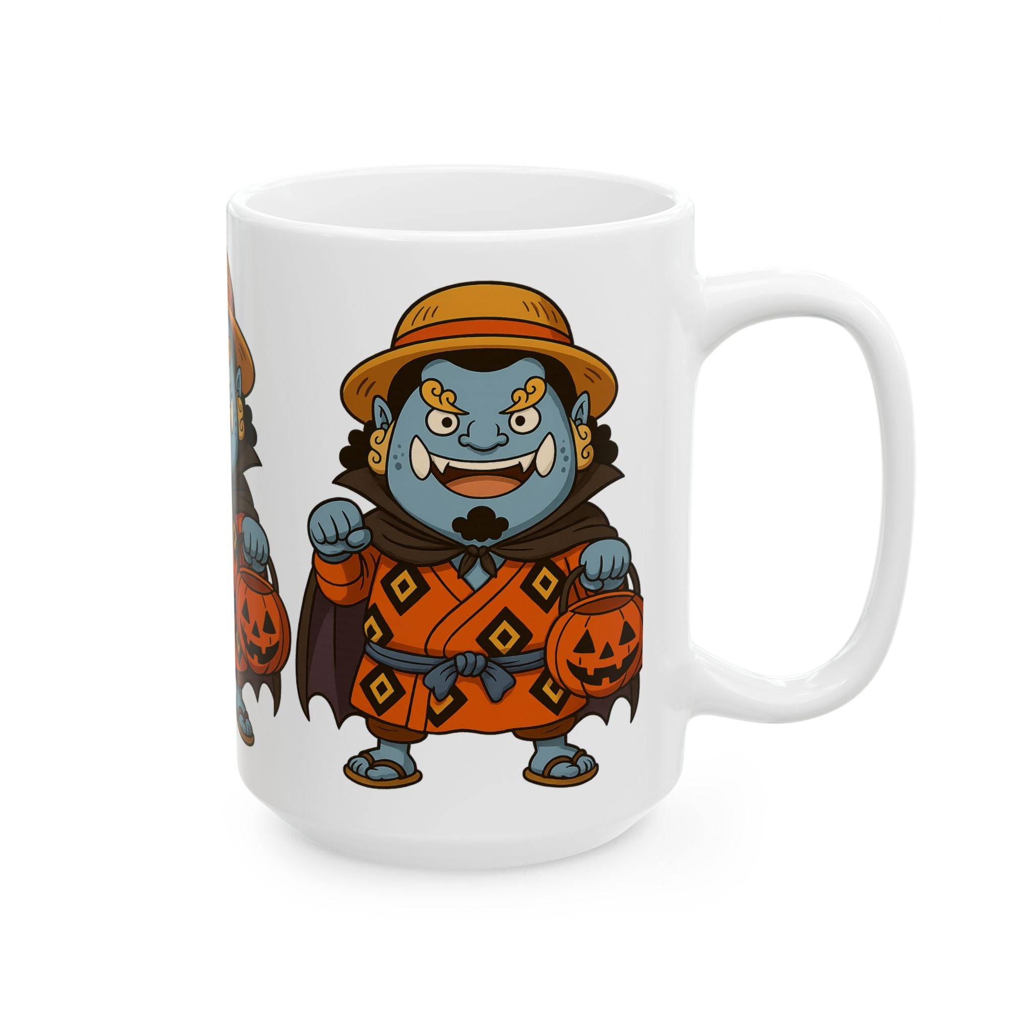 Halloween Jinbe Anime Ceramic Mug, (11oz, 15oz)