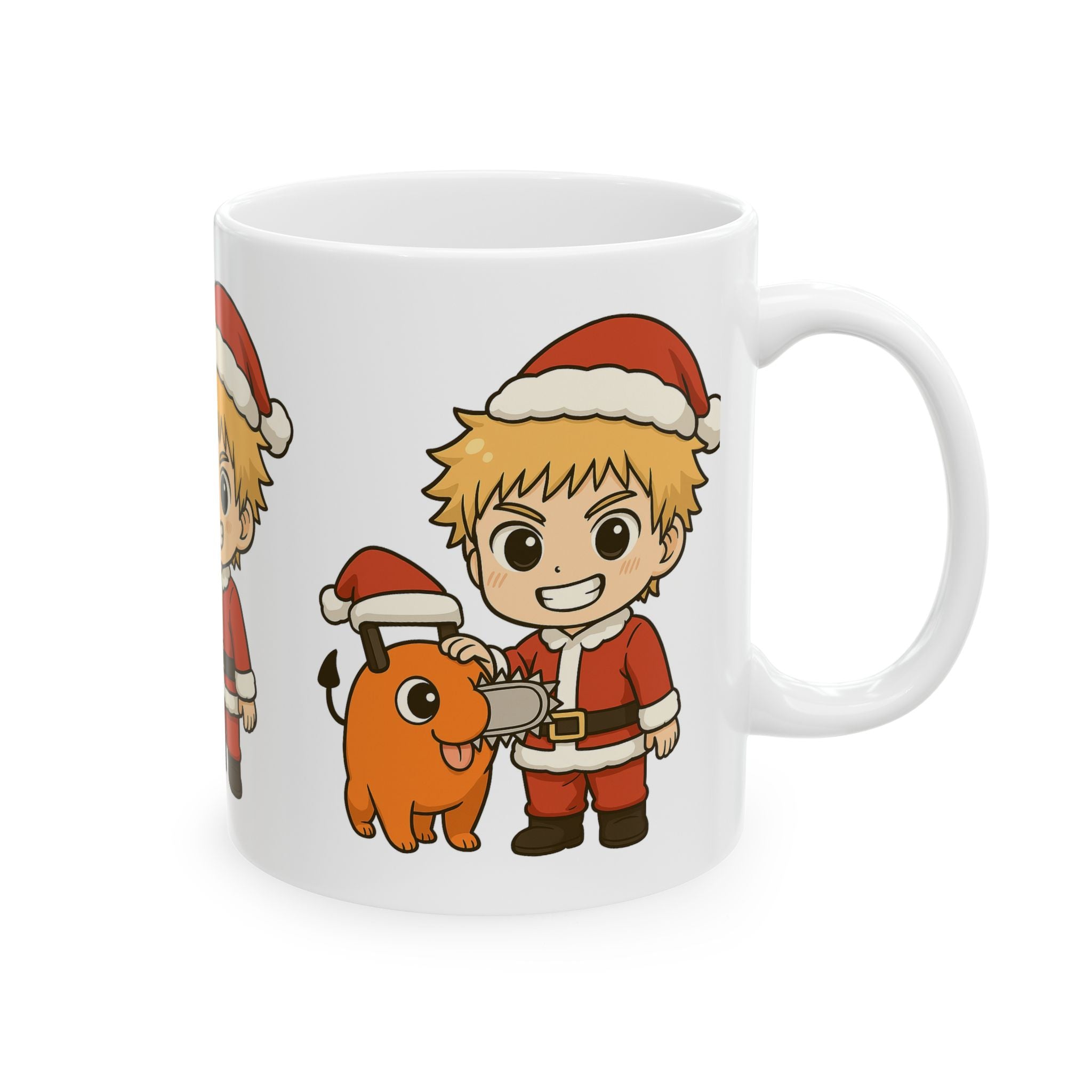 Chainsaw Man Christmas Anime Ceramic Mug, (11oz, 15oz)
